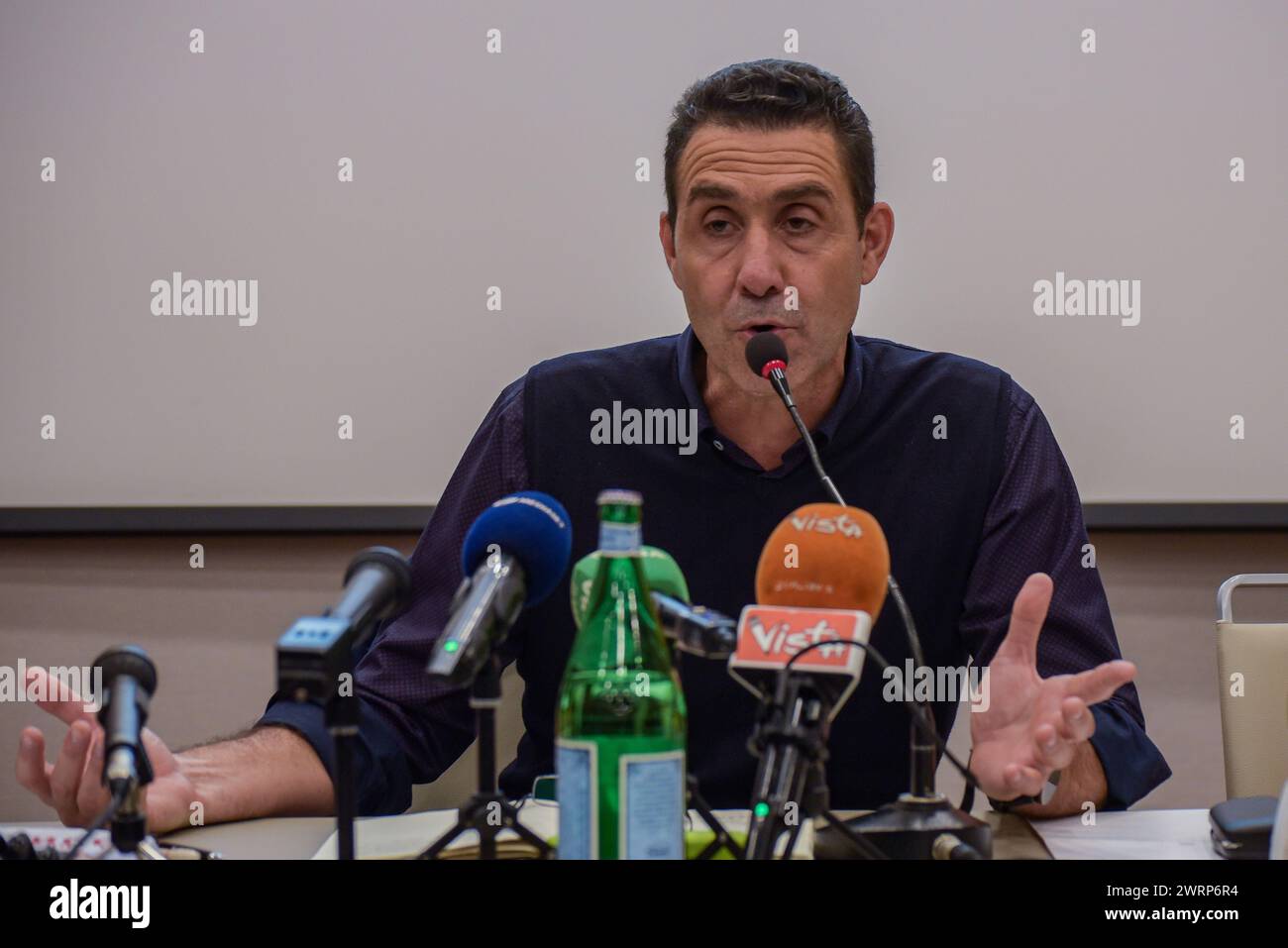 Roma, Italia. 13 marzo 2024. Il generale Roberto Vannacci parla durante la presentazione del suo nuovo libro "il coraggio vince" a Roma. (Foto di Vincenzo Nuzzolese/SOPA Images/Sipa USA) credito: SIPA USA/Alamy Live News Foto Stock