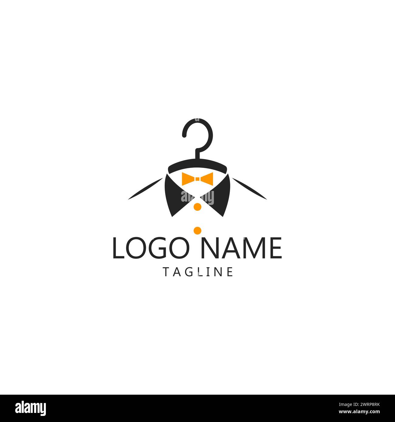 appendiabiti da festa con logo vettoriale Illustrazione Vettoriale