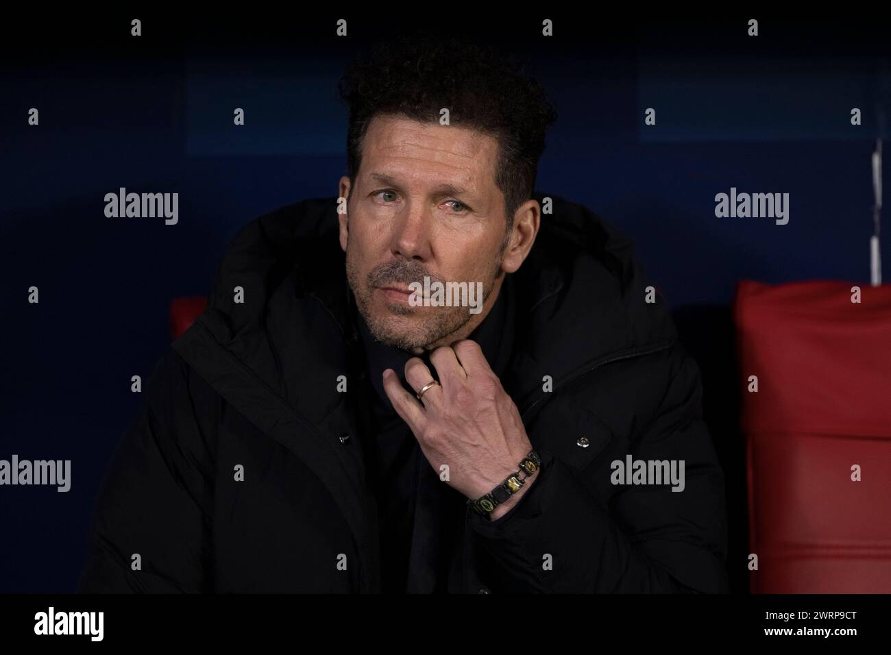 MADRID, SPAGNA - 13 MARZO: Diego Pablo Simeone durante il turno di andata e ritorno del campionato UEFA Champions League 2023/24 tra l'Atletico de Madrid e l'Inter de Milan allo stadio Civitas Metropolitano. Crediti: Guille Martinez/AFLO/Alamy Live News Foto Stock