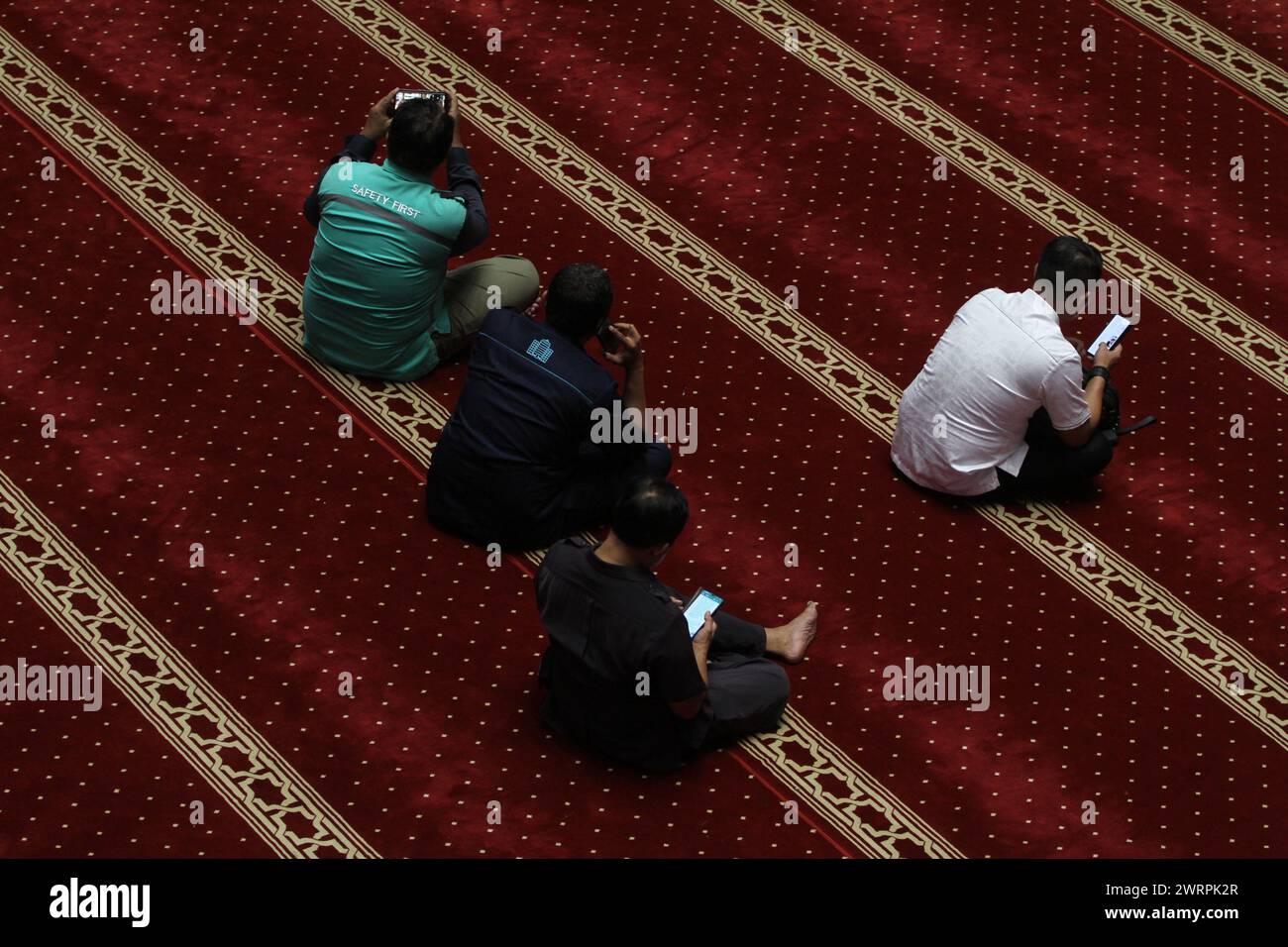 Atmosfera da moschea Istiqlal, Giacarta, Indonesia Foto Stock