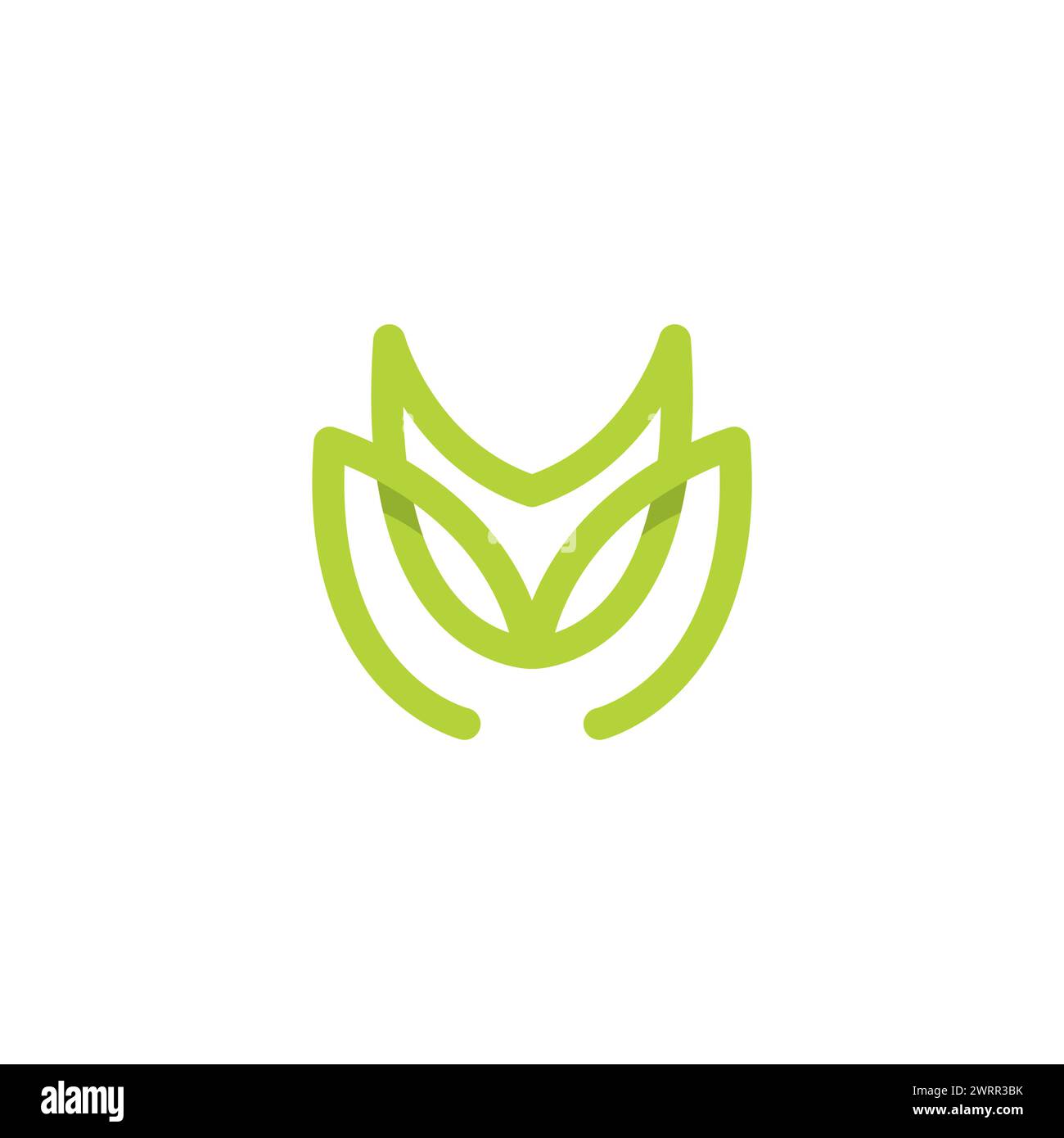 Logo fiore M. Lettera M icona vettore Illustrazione Vettoriale