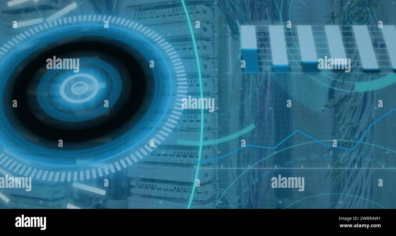 Immagine del testo con globo e rete di connessioni Foto Stock