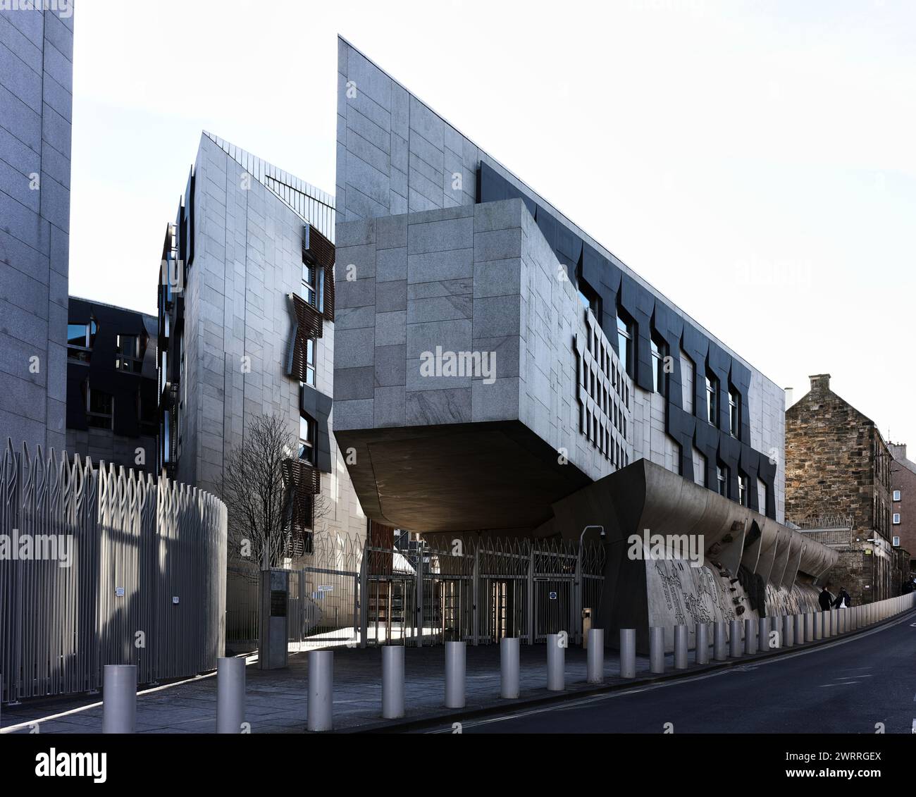 L'edificio del parlamento scozzese, Holyrood, Edimburgo, Scozia. Foto Stock