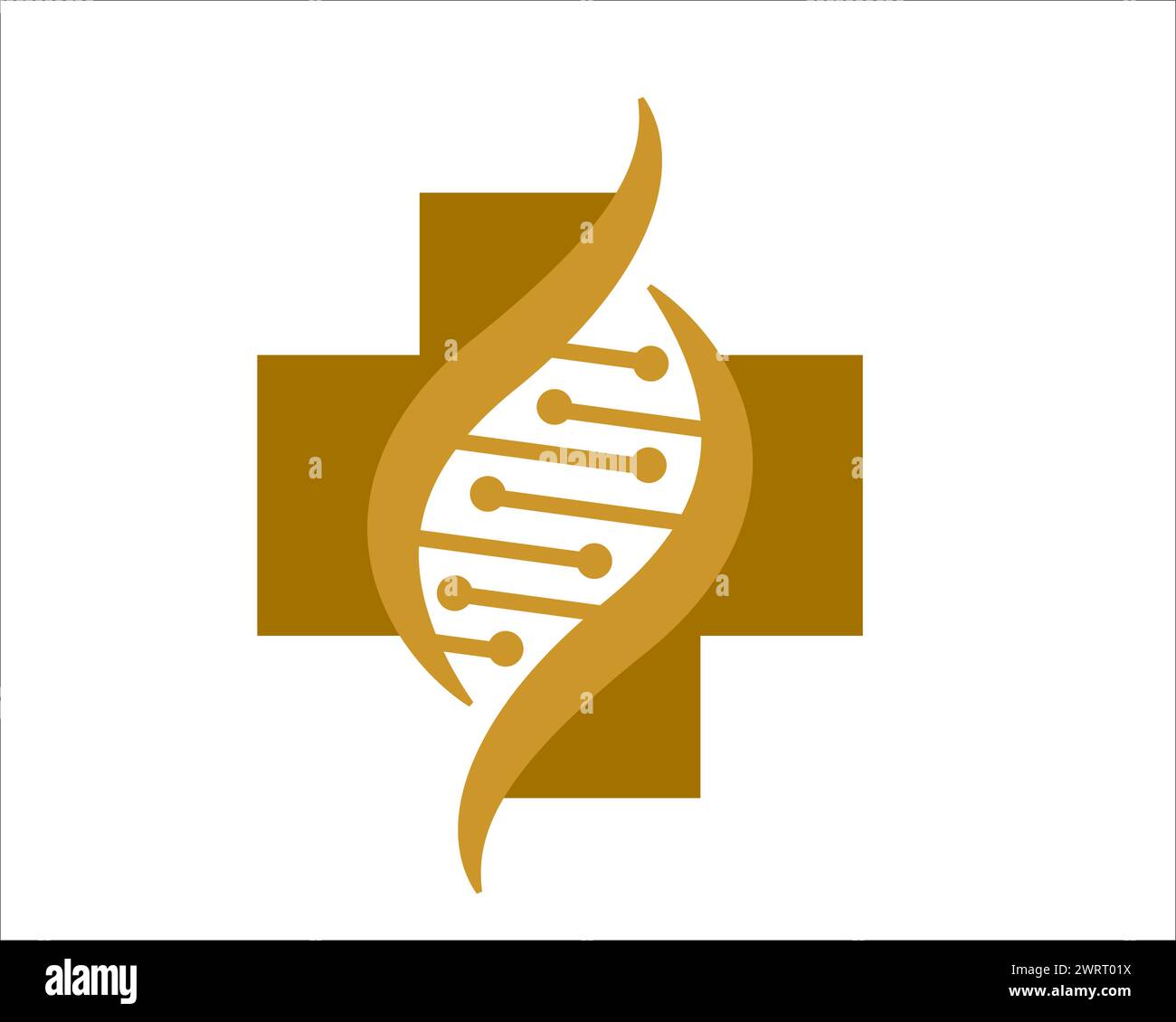 disegni di logo cross dna per logo di ricerca e servizio medico Illustrazione Vettoriale