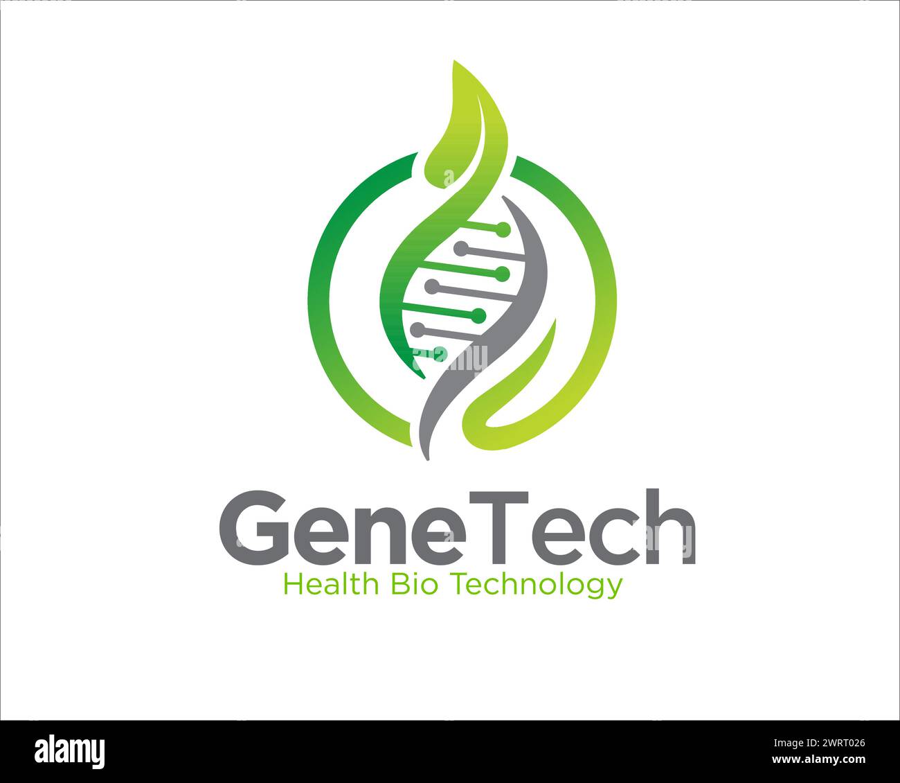 design del logo eco tech dna semplice per la ricerca medica e il logo di laboratorio Illustrazione Vettoriale