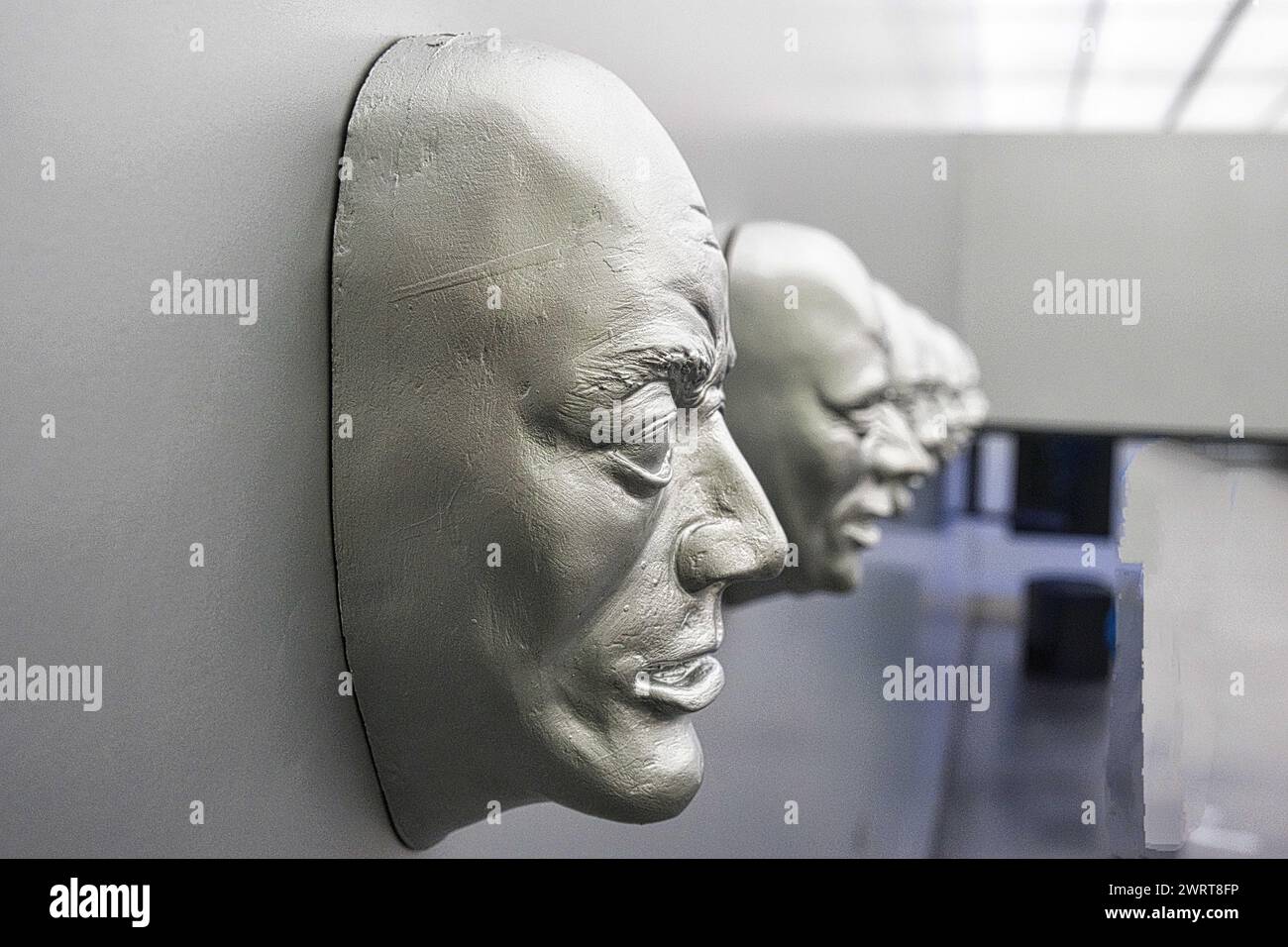 Deutsche, Museo dell'igiene, Face, Gesicht, Maske, Grimasse, DDR, Dresda, Sachsen, Deutschland, Sassonia, Germania, Foto Stock