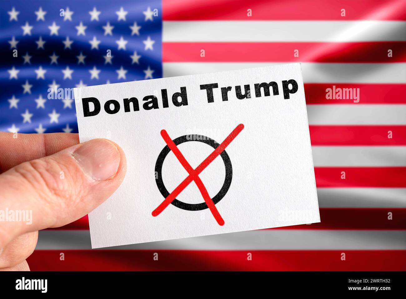 Bandiera Donald Trump 2024 0.9x1.5m - Doppia Faccia Con 2 Occhielli In Ottone - Per Interni/Esterni