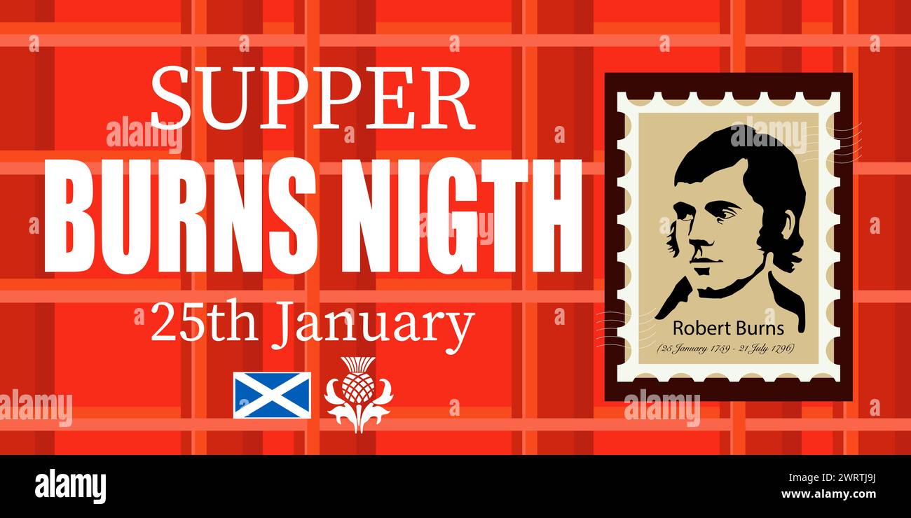 Il poeta scozzese robert burns Immagini Vettoriali Stock - Alamy