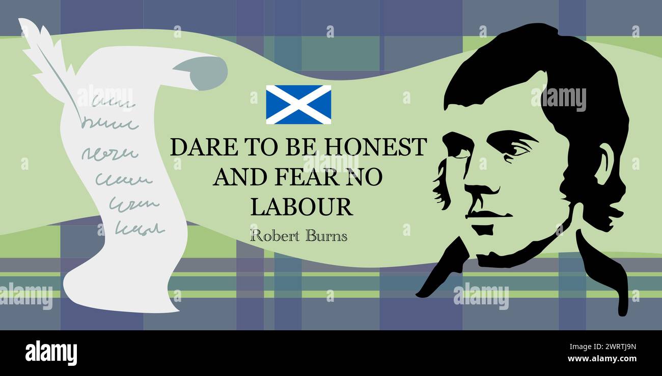 Il poeta scozzese robert burns Immagini Vettoriali Stock - Alamy