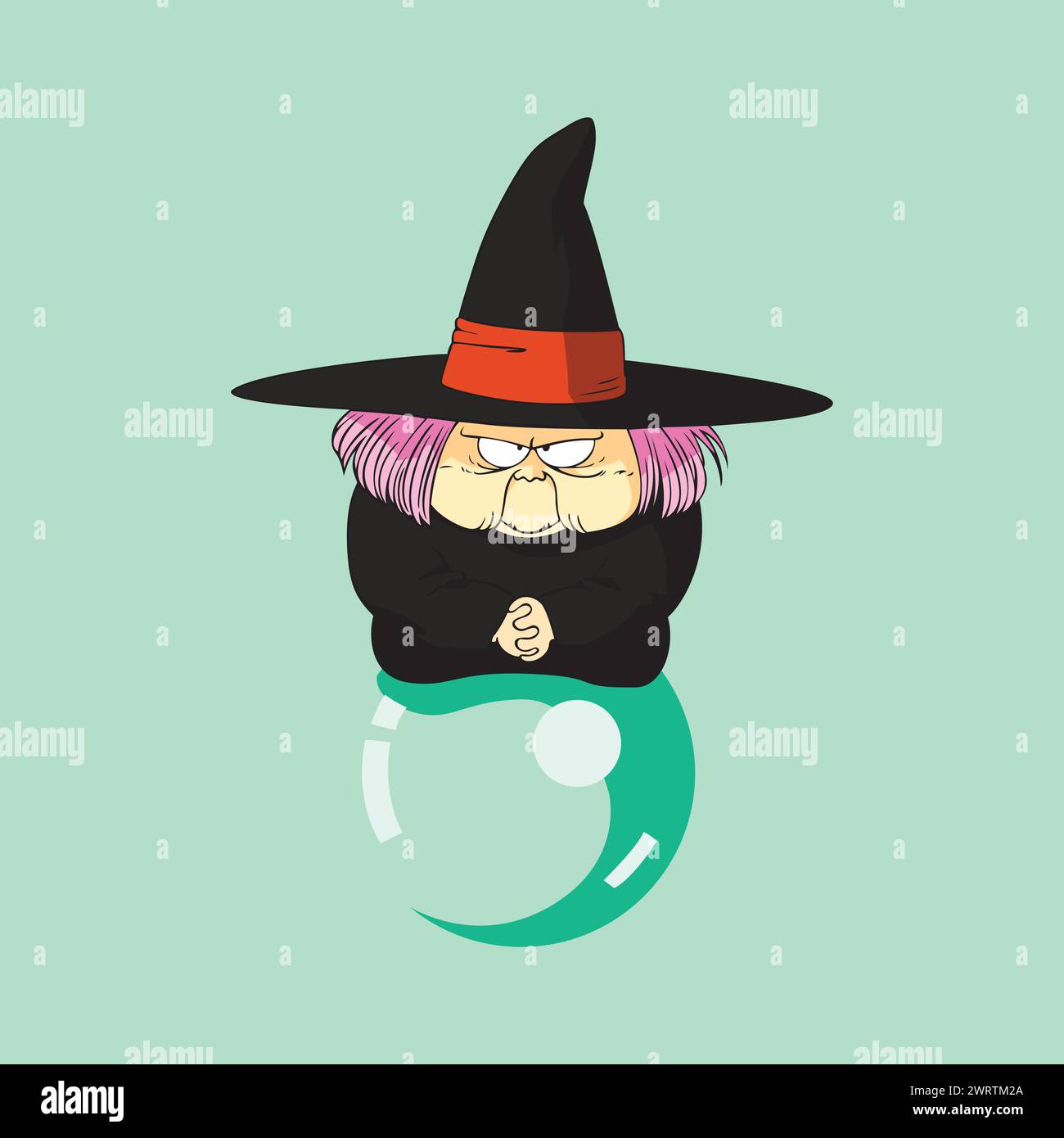 personaggio di dragon ball fortuneteller baba cartoni animati anime vettoriali illustrazione divertente arte Illustrazione Vettoriale