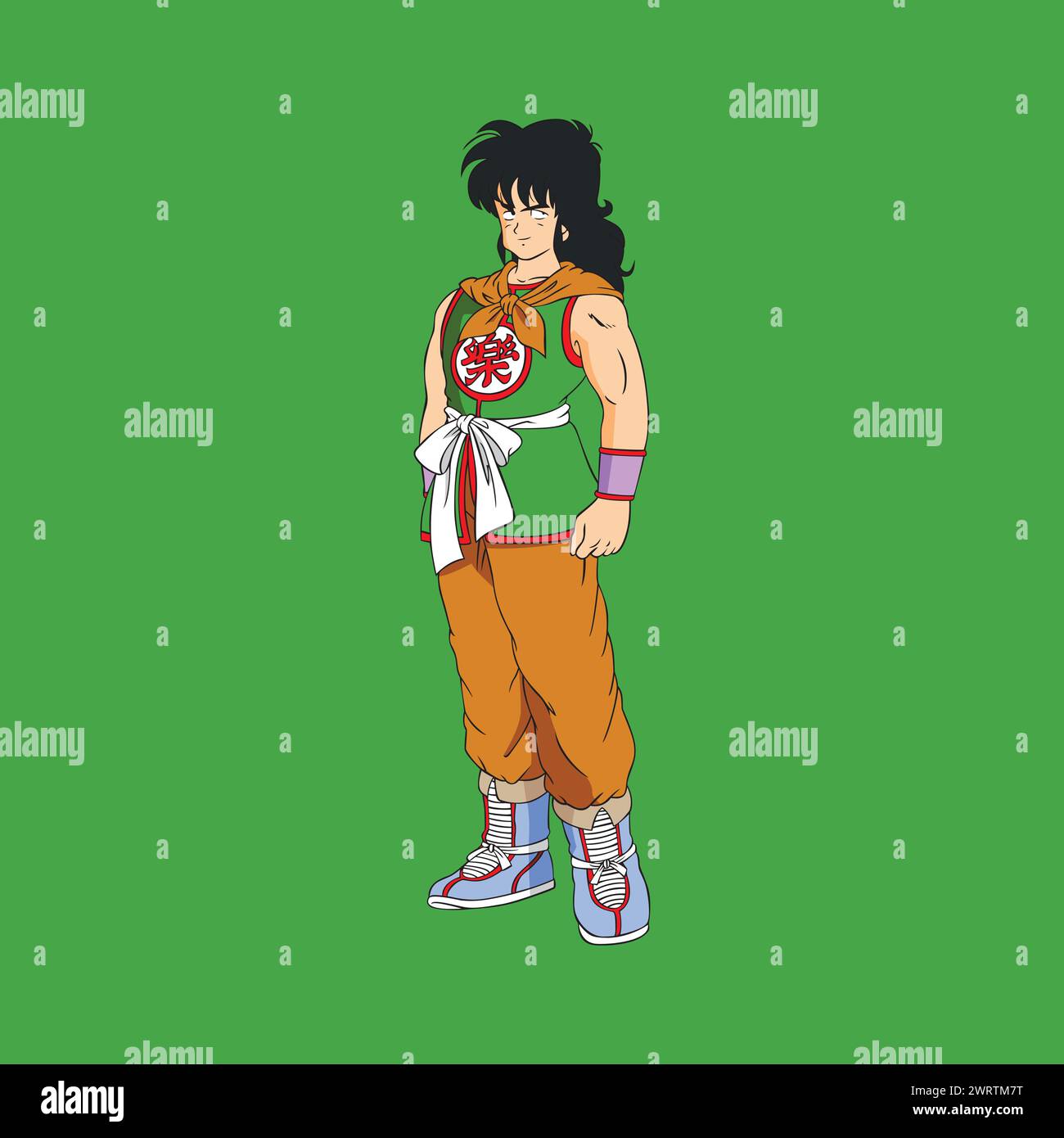 il personaggio di dragon ball yamcha cartoni animati animati, illustrazione vettoriale, divertente arte Illustrazione Vettoriale