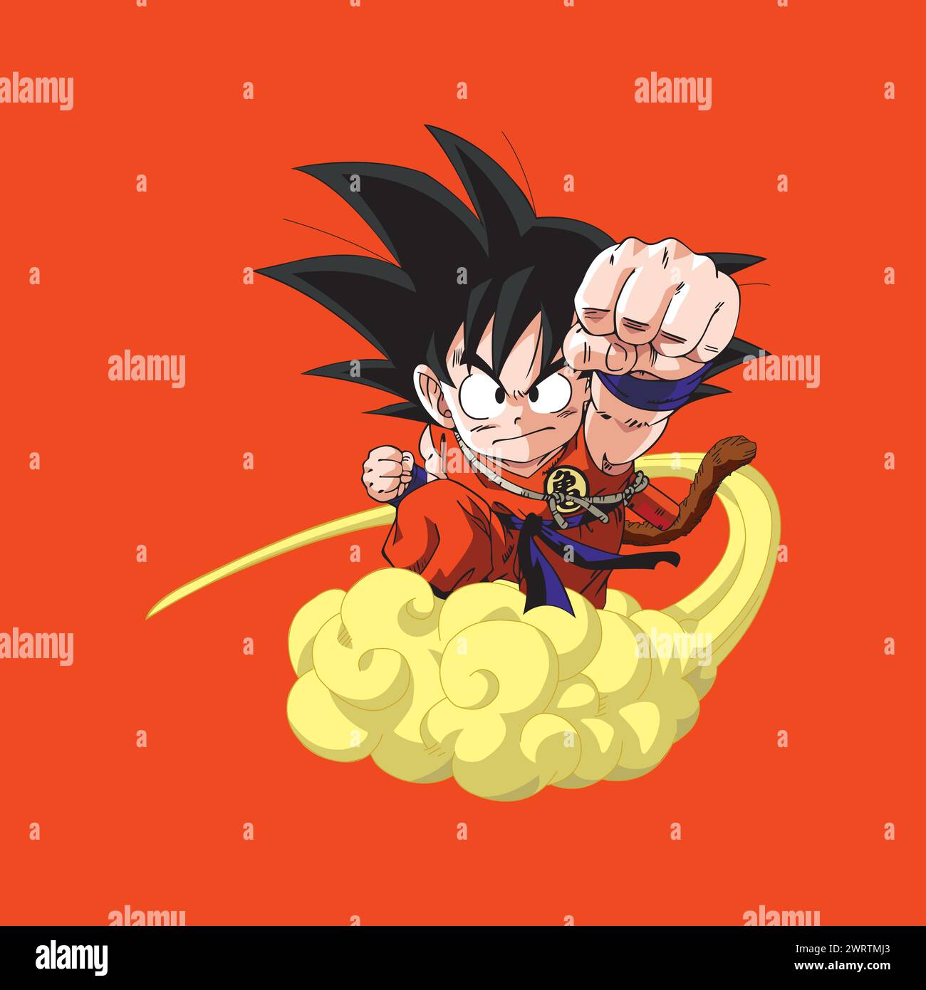 dragon ball character goku kids cartoon anime vettoriale illustrazione divertente arte Illustrazione Vettoriale