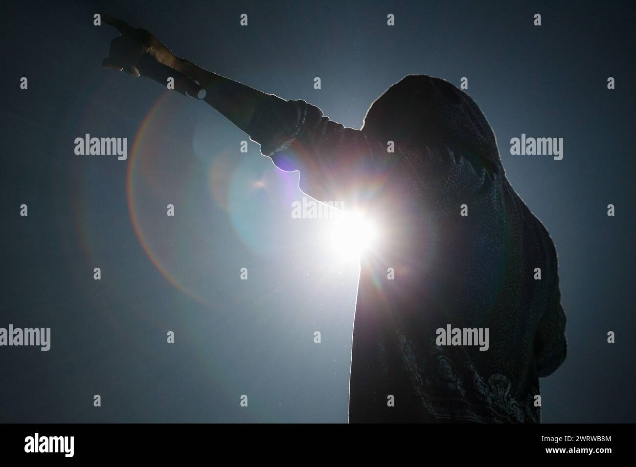 Il musicista Meek Mill si esibisce al MMG Tour di Providence, Rhode Island, USA al Dunkin' Donuts Center, che ora è chiamato amica Mutual Pavilion. Foto Stock
