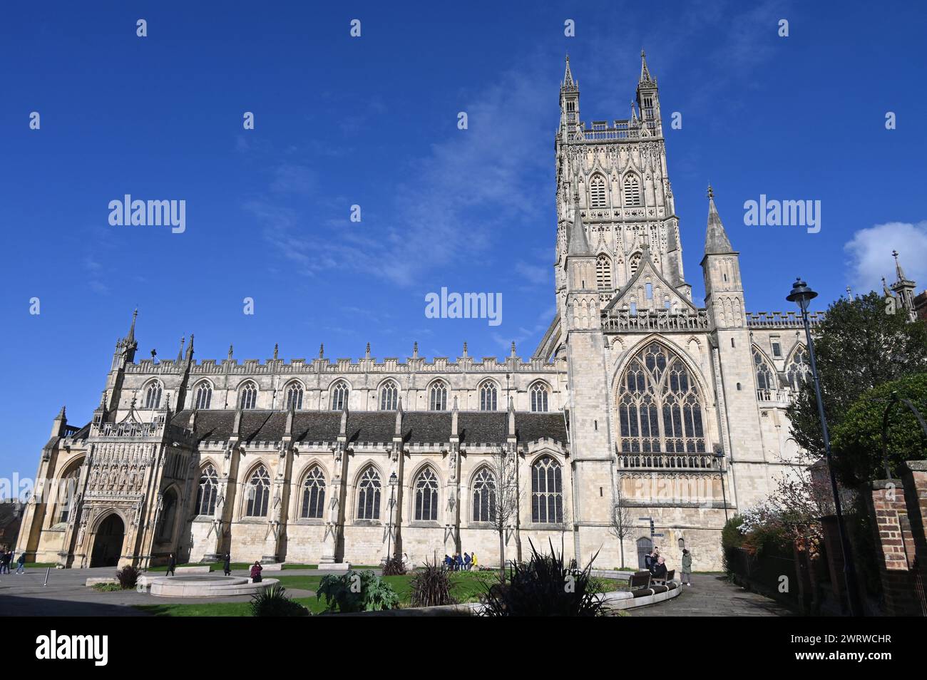 Cattedrale di Gloucester, College Green, Gloucester Foto Stock