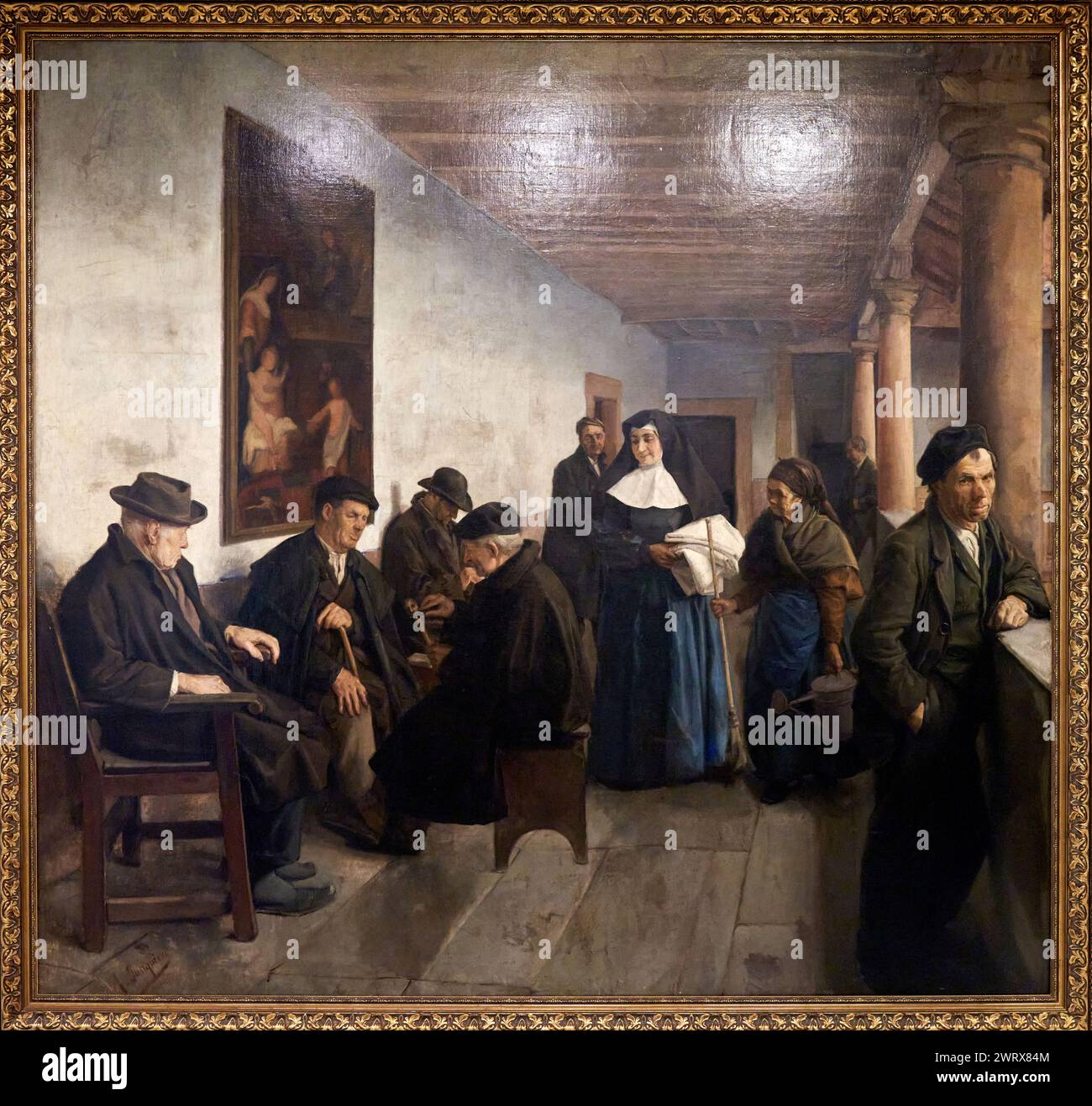 Augusto Junquera, (Oviedo, 1869 - 1942), nel manicomio, 1906, museo delle Belle Arti, Museo Bellas Artes, Oviedo, Asturie, Spagna Foto Stock