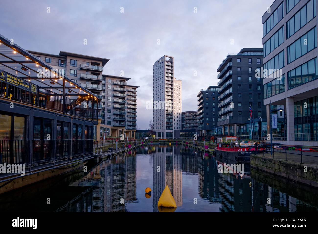 Leeds Dock, Leeds, Yorkshire Foto Stock