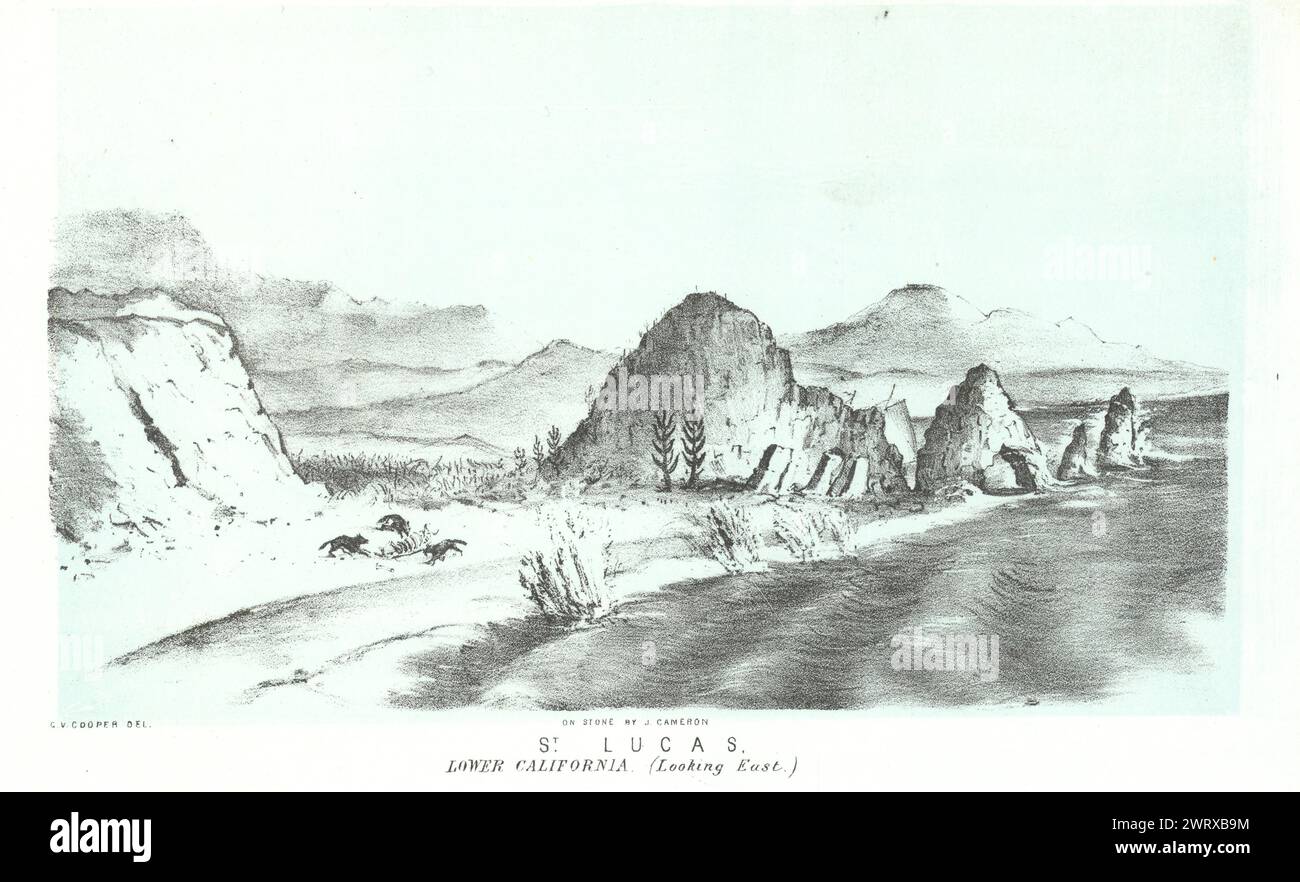 "St. Lucas, bassa California. Cabo San Lucas e, bassa California. Cooper 1853 Foto Stock