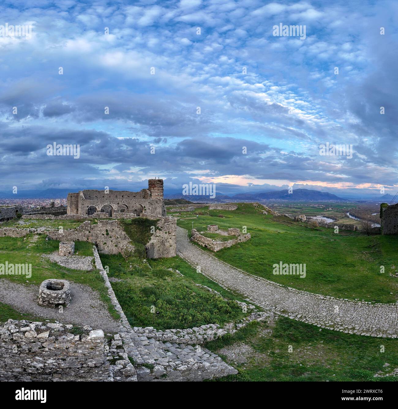 Rozafa, Kalaja e Rozafës, Castello di Shkoder in Albania Foto Stock