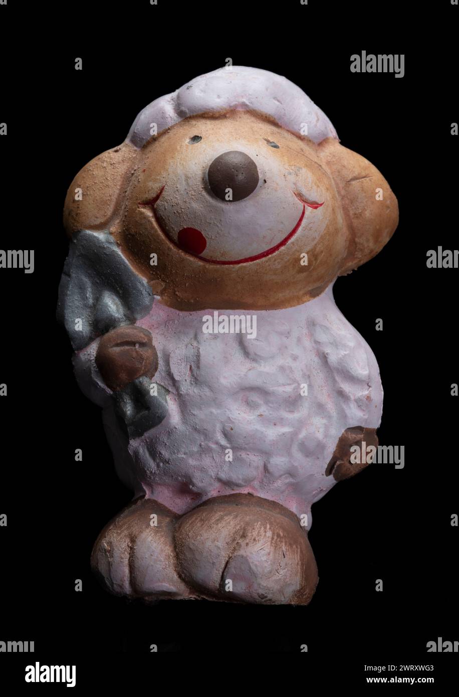 pecore divertenti con facce sorridenti Foto Stock