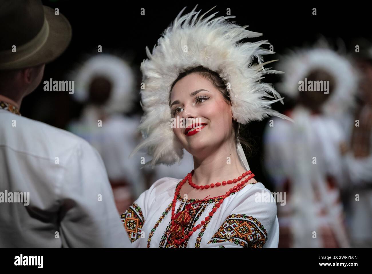 Il Prolisok Ukrainian Dance Group organizza un concerto di beneficenza per la raccolta di fondi per l'Ucraina allo Shaw Theatre, Londra, Regno Unito Foto Stock