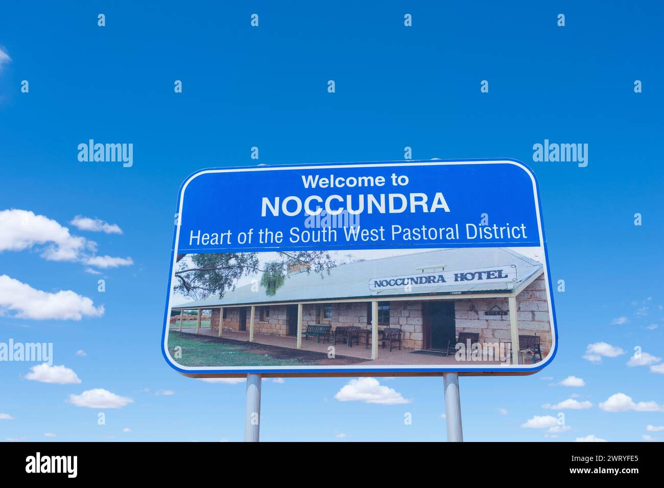 Benvenuto a Noccundra, Queensland, QLD, Australia Foto Stock