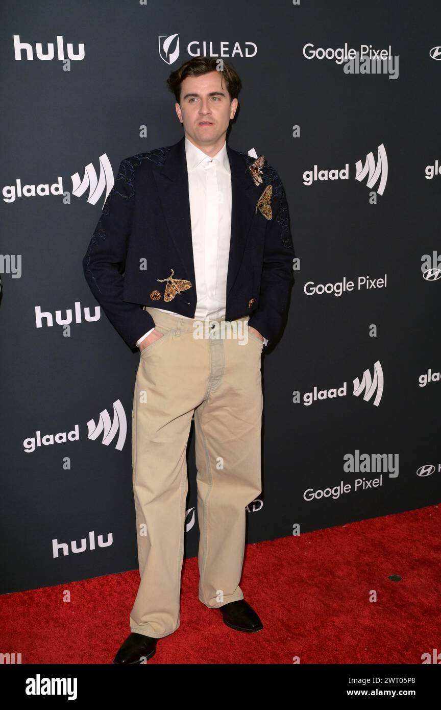 Los Angeles, Stati Uniti. 14 marzo 2024. LOS ANGELES, STATI UNITI. 14 marzo 2024: Billy Harris al 35° Annual GLAAD Media Awards al Beverly Hilton. Crediti fotografici: Paul Smith/Alamy Live News Foto Stock