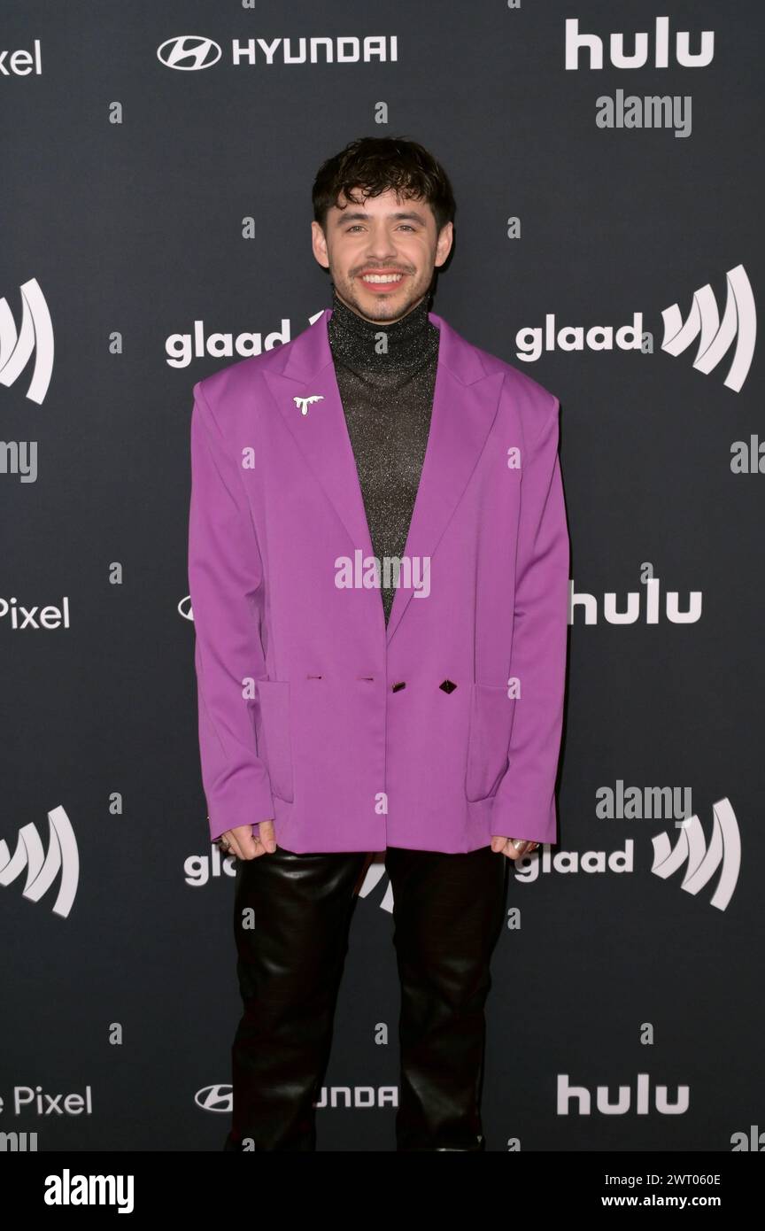 Los Angeles, Stati Uniti. 14 marzo 2024. LOS ANGELES, STATI UNITI. 14 marzo 2024: David Archuleta alla 35a edizione dei GLAAD Media Awards al Beverly Hilton. Crediti fotografici: Paul Smith/Alamy Live News Foto Stock