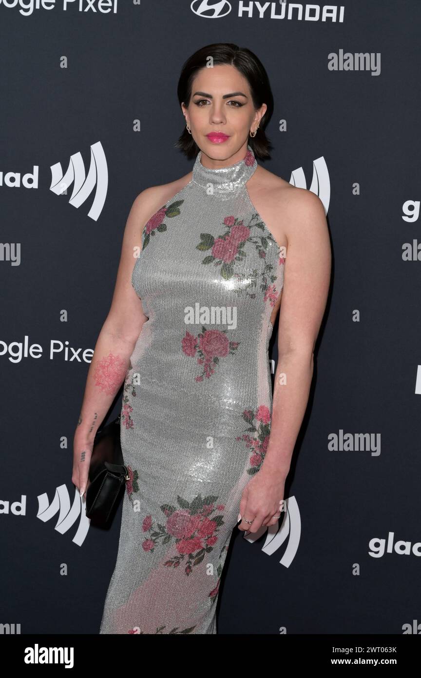 Los Angeles, Stati Uniti. 14 marzo 2024. LOS ANGELES, STATI UNITI. 14 marzo 2024: Katie Maloney al 35° GLAAD Media Awards annuale al Beverly Hilton. Crediti fotografici: Paul Smith/Alamy Live News Foto Stock