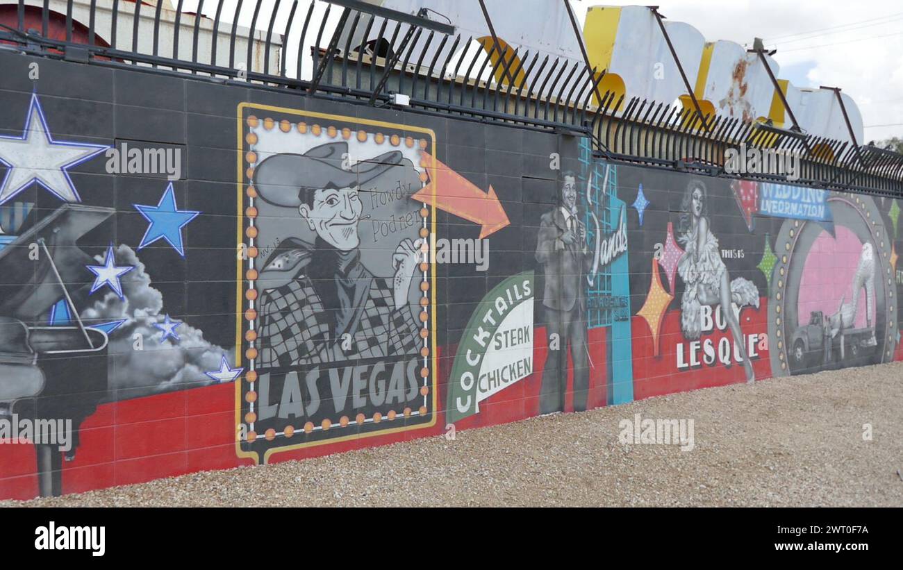 Las Vegas, Nevada, USA 7 marzo 2024 Neon Boneyard Park il 7 marzo 2024 a Las Vegas, Nevada, USA. Foto di Barry King/Alamy Stock Photo Foto Stock