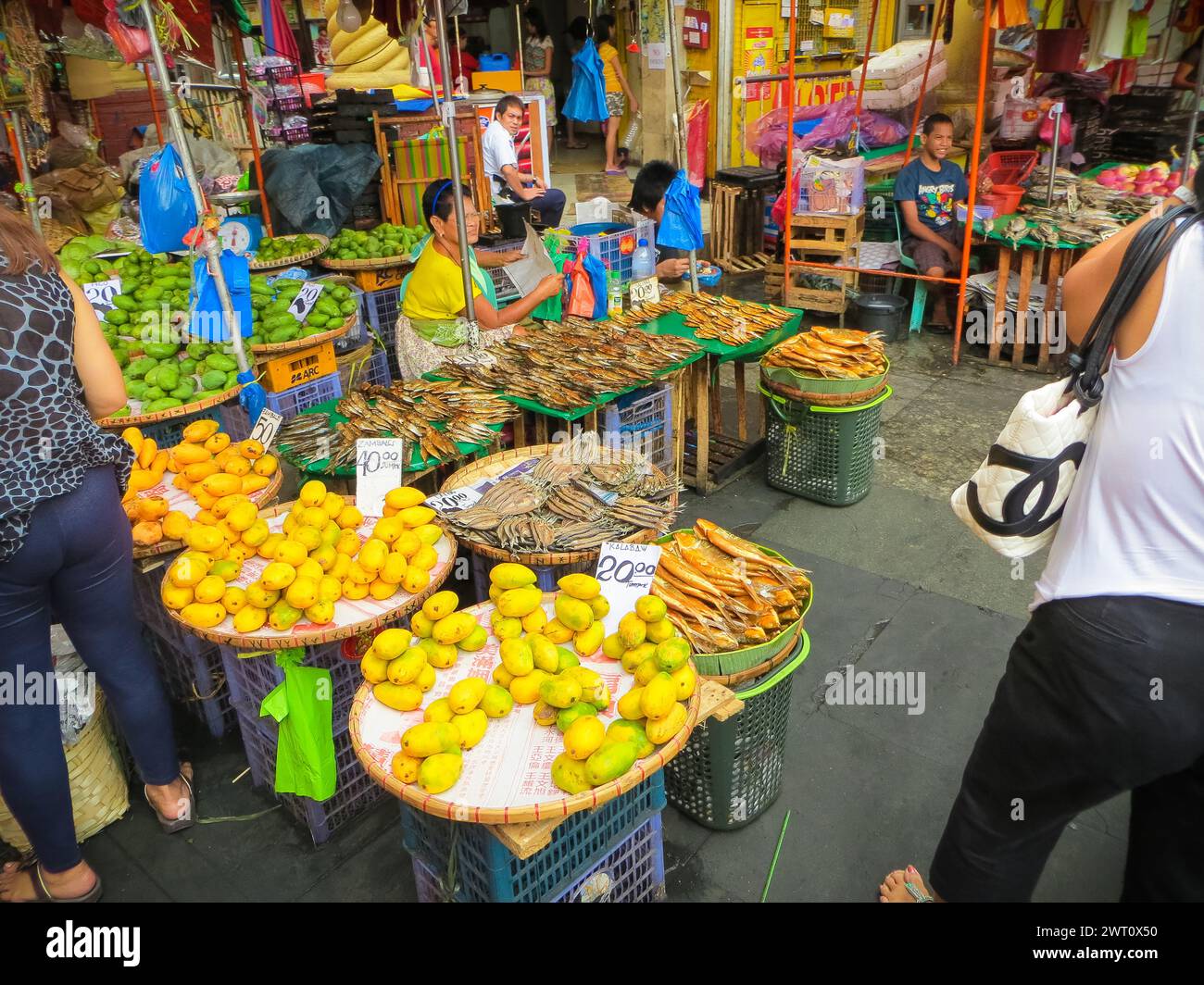 Mercato di cibo fresco a Manilla, Filippine Foto Stock