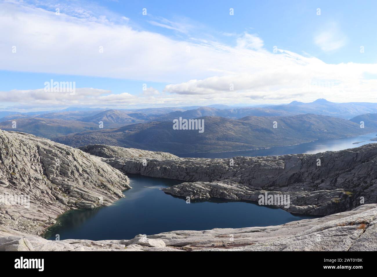 Una delle montagne delle sette sorelle - la Norvegia Foto Stock