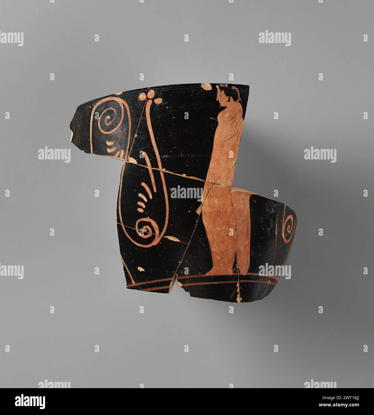 Grandi Skyphos. Forse attribuibile al gruppo fantasma, pittore (Faliscan, attivo 350 - 300 a.C.) 350–300 a.C. Foto Stock