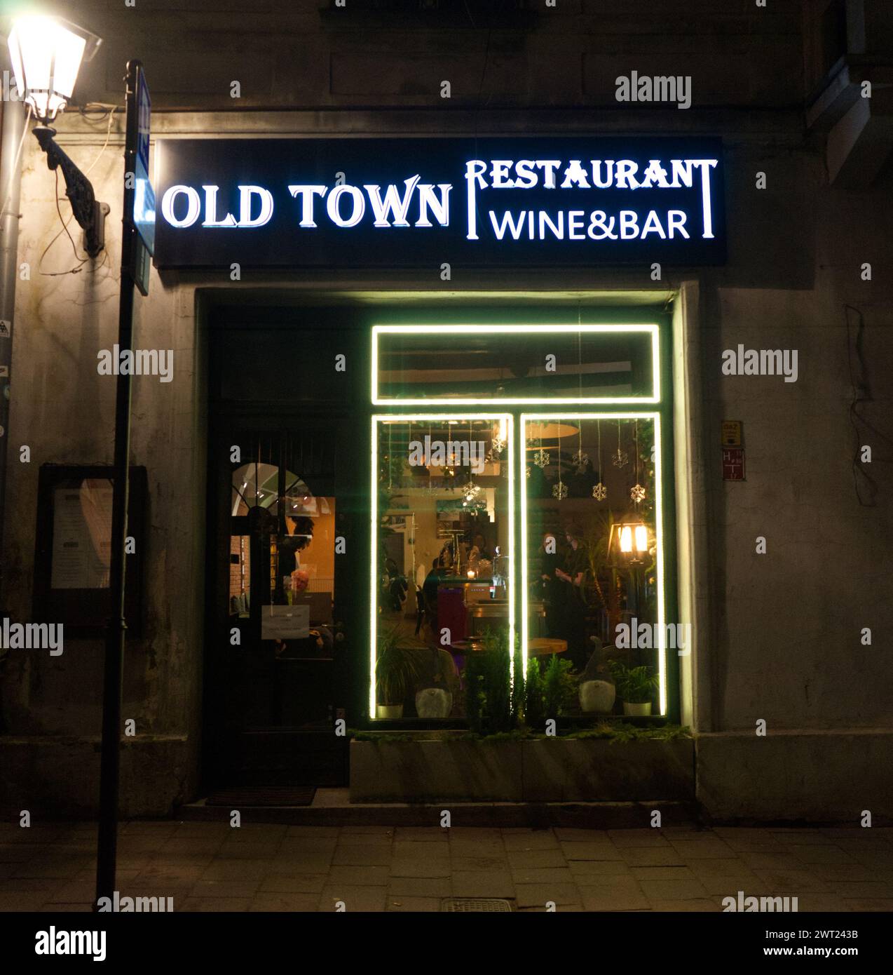 Old Town Wine Bar and Restaurant, Cracovia, Polonia. Foto Stock