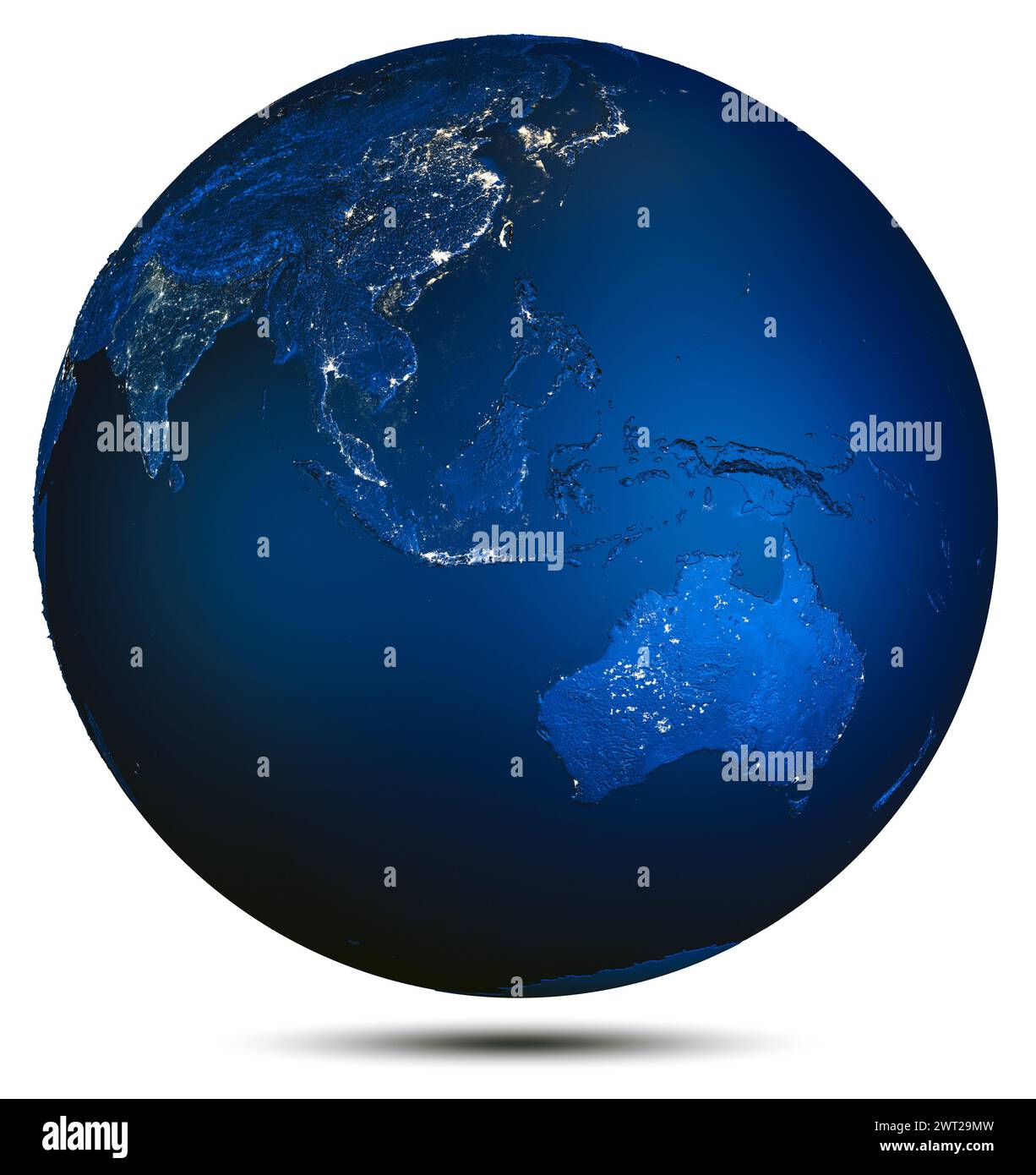 Mappa del pianeta Terra. Elementi di questa immagine forniti dalla NASA. rendering 3d. Foto Stock