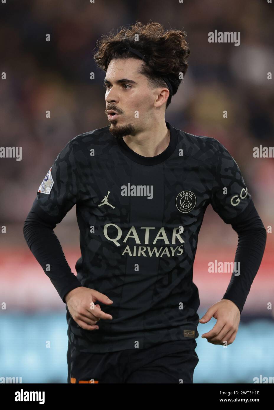 Monaco, Monaco. 1 marzo 2024. Vitinha del PSG durante il match di Ligue 1 allo Stade Louis II, Monaco. Il credito per immagini dovrebbe essere: Jonathan Moscrop/Sportimage Credit: Sportimage Ltd/Alamy Live News Foto Stock