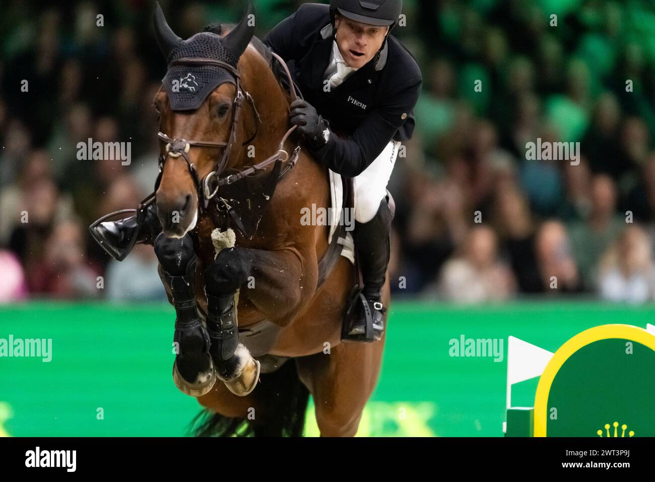 Denbosch, Paesi Bassi - 10 marzo 2024. Willem Greve dei Paesi Bassi diventa il primo corridore olandese a vincere un Rolex Grand Slam nel Modern er Foto Stock
