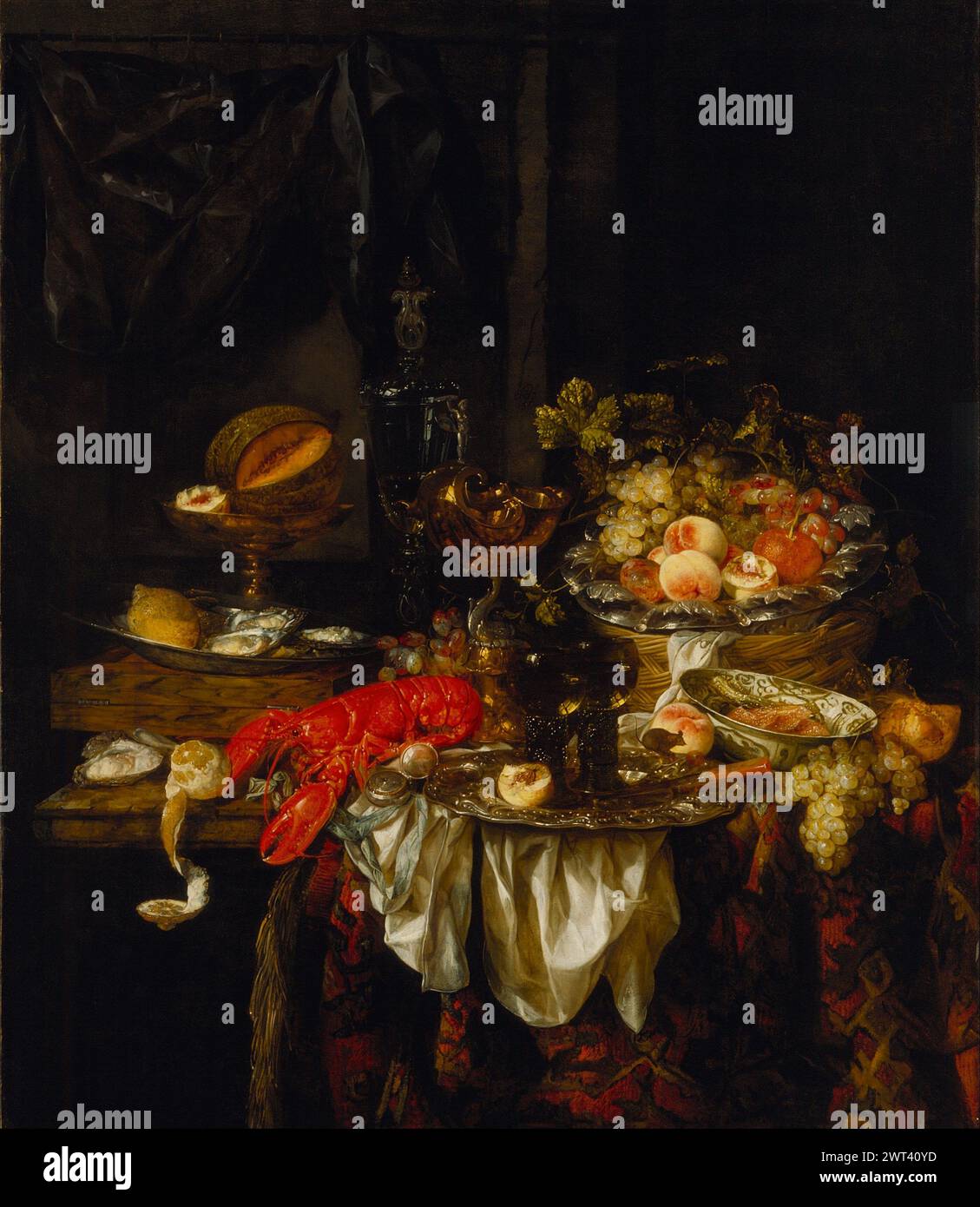 Indefinito più dettagli Banquet STILL Life Abraham van Beyeren (1620 - 1690) Foto Stock