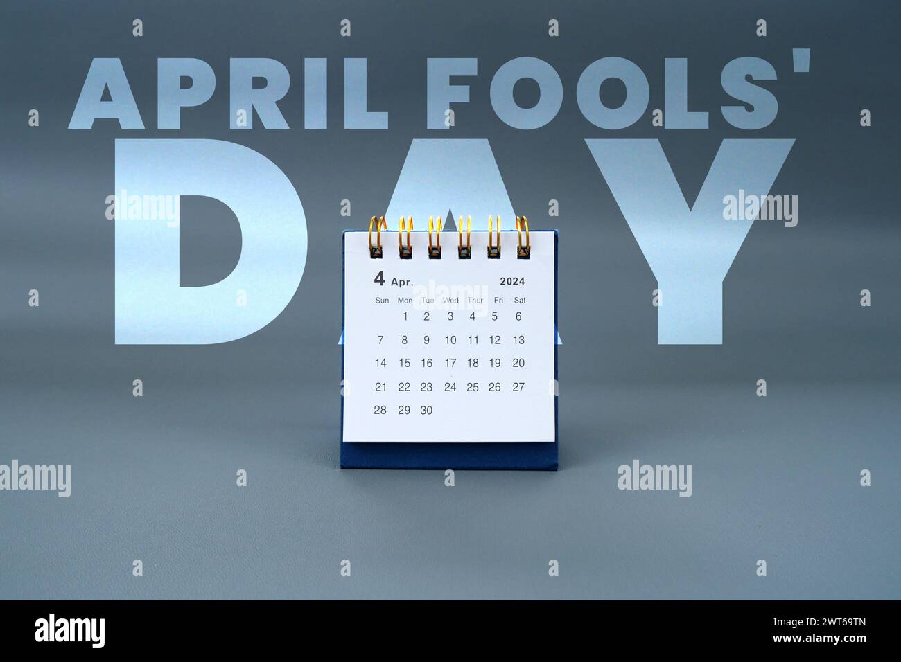 Festa dei folli di aprile con il mese di aprile 2024 Foto Stock