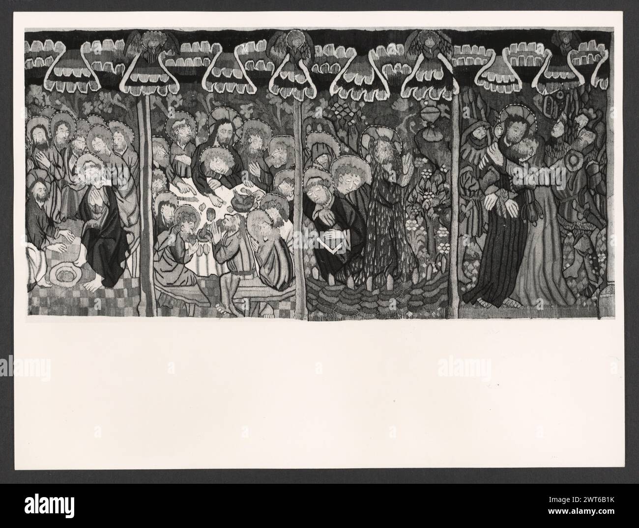 Lazio Roma Roma Palazzo Venezia, Museo5. Hutzel, Max 1960-1990 Post-medievale: Collezione di arazzi nella "sala Regia" Note: Occupare le stanze dell'appartamento Balbo, dove Paolo II visse e riunì le sue collezioni. Arazzi tedeschi e francesi del XVI secolo, tutti prodotti a Bruxelles, e cinque arazzi italiani da Riviera su disegni di cartoni animati di Giov. Franco Romanelli nel 1637-42. Il fotografo e studioso tedesco Max Hutzel (1911-1988) fotografò in Italia dai primi anni '1960 fino alla sua morte. Il risultato di questo progetto, citato da Hutzel come foto Arte mi Foto Stock