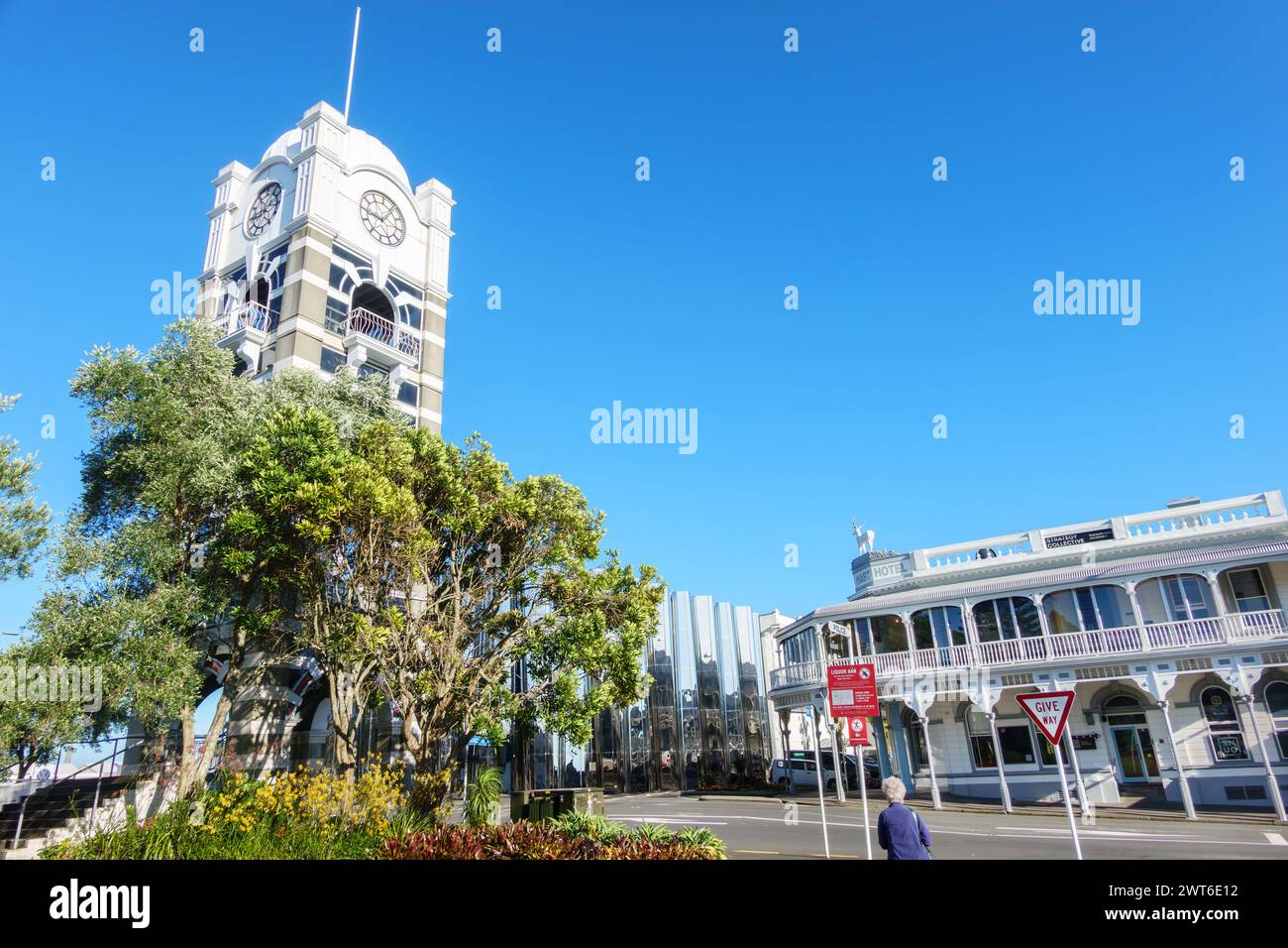 New Plymouth nuova Zelanda - febbraio 29 2024; Editorial-New-Plymouth-City Buildings and Architecture. Foto Stock