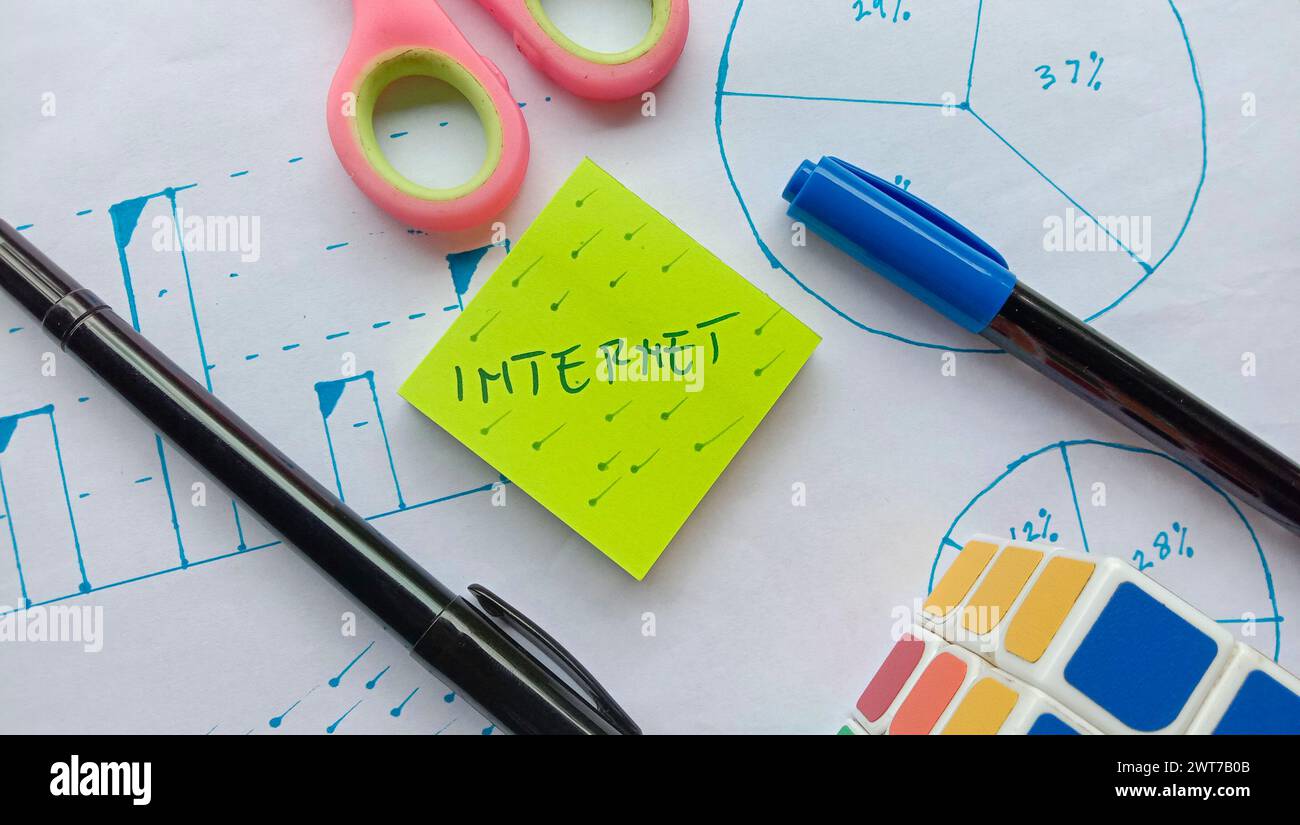 Foto su un tema aziendale con il testo "INTERNET" Foto Stock