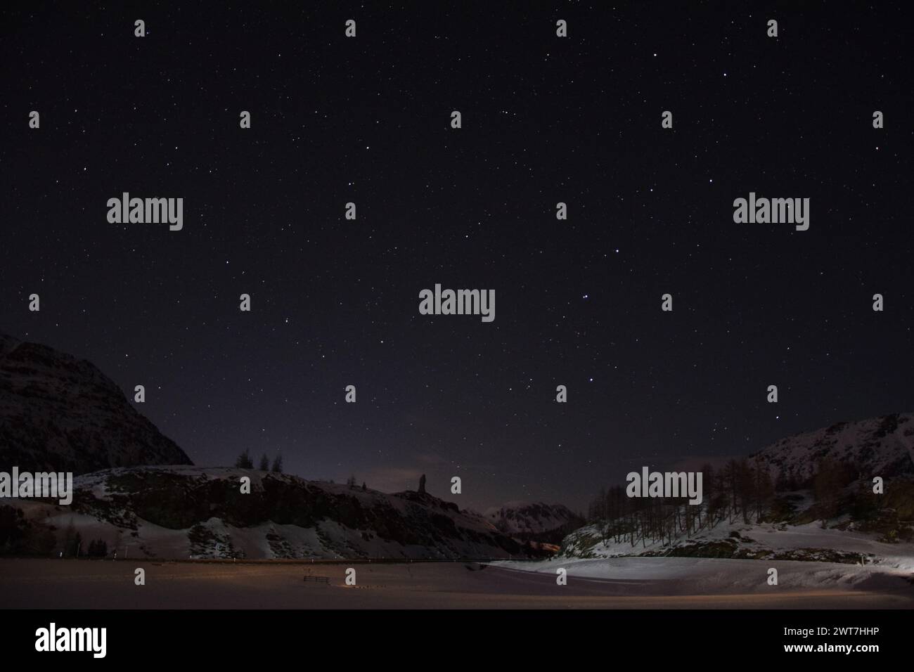 Simplon (CH) in The Night come Astrophotographie Foto Stock