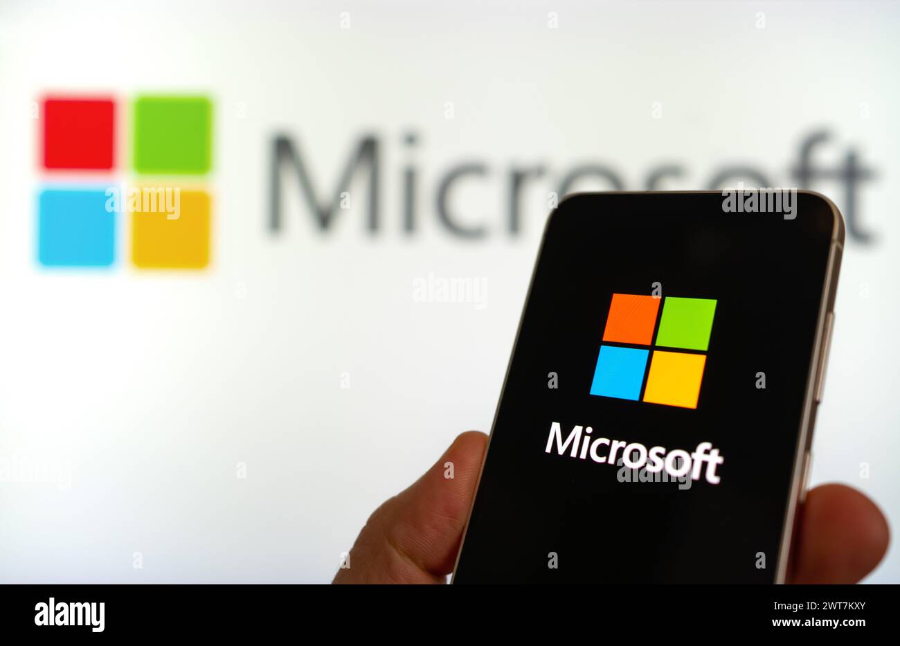 Logo Microsoft Technology Company Foto Stock