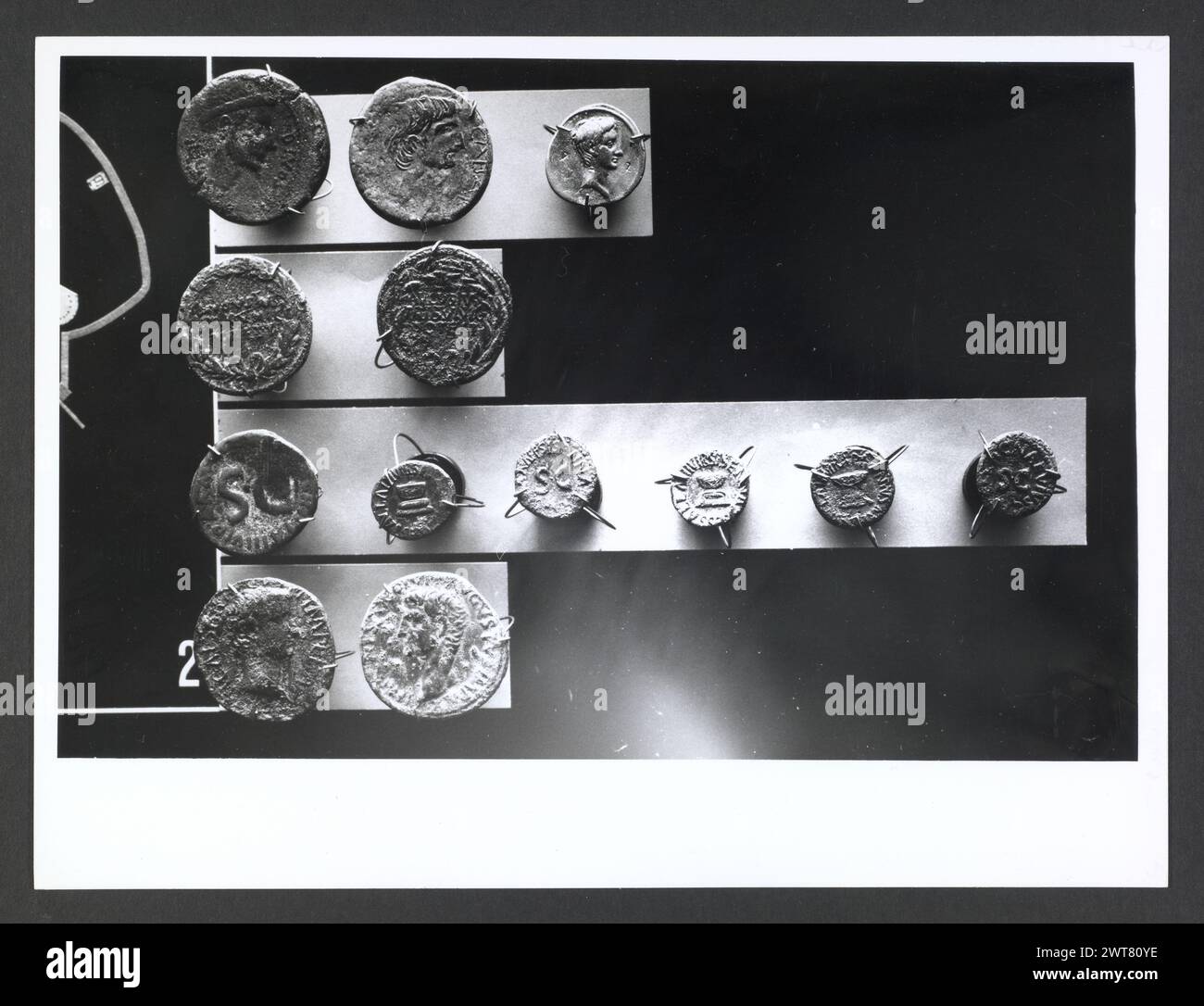 Abruzzo Chieti Chieti Museo Nazionale di Antichita84. Hutzel, Max 1960-1990 Vista esterna di parte dell'ex Villa Frigeri, che insieme ad un vicino palazzo, ospita il Museo Nazionale di Antichita. Viste anche dei giardini, della fontana (XVII secolo) e degli interni restaurati. Il cosiddetto "Guerriero di Capestrano" (V secolo a.C.) si trova nella collezione di antichità sotto uomini, giovani, Guerrieri--pietra--Etruschi, Italiani. Le vedute di Hutzel includono statue, monumenti funerari, busti ritratti e mosaici, molti dei quali sono stati scavati da Alba Fucens. Hutzel ha prestato particolare attenzione Foto Stock