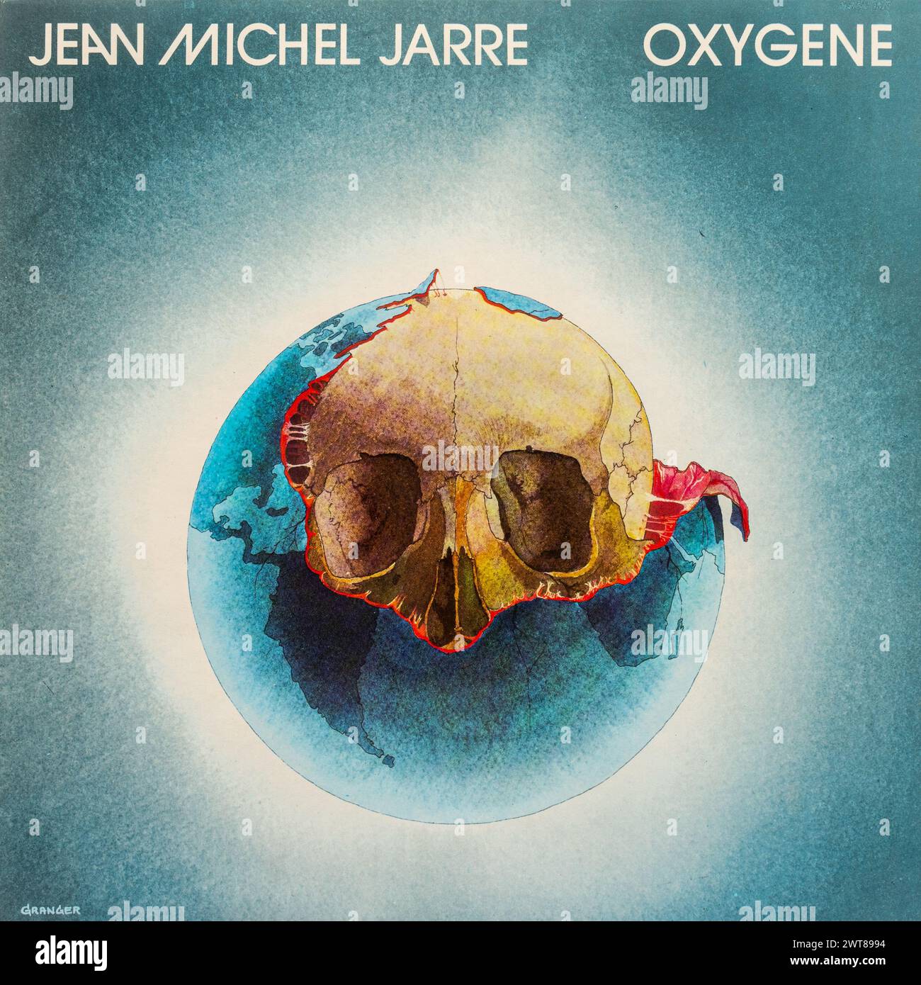 Oxygene di Jean-Michel Jarre, un musicista elettronico francese, copertina dell'album vinile LP Foto Stock