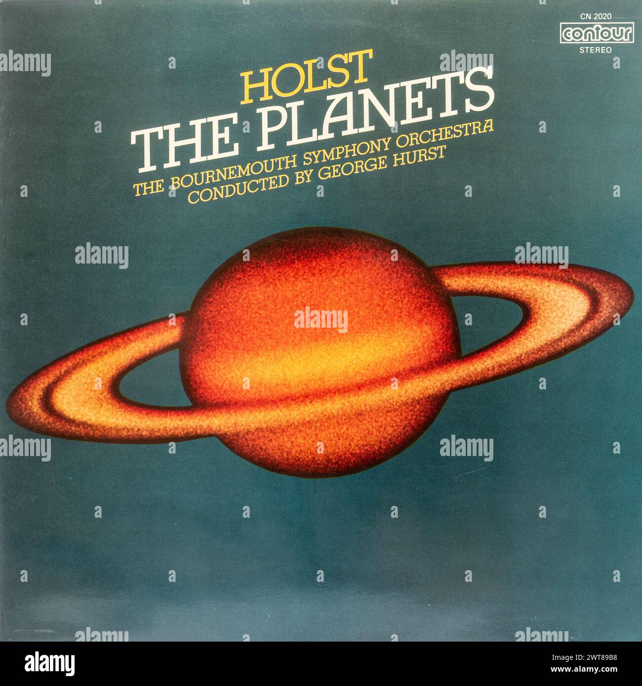 Holst the Planets, copertina LP in vinile Foto Stock