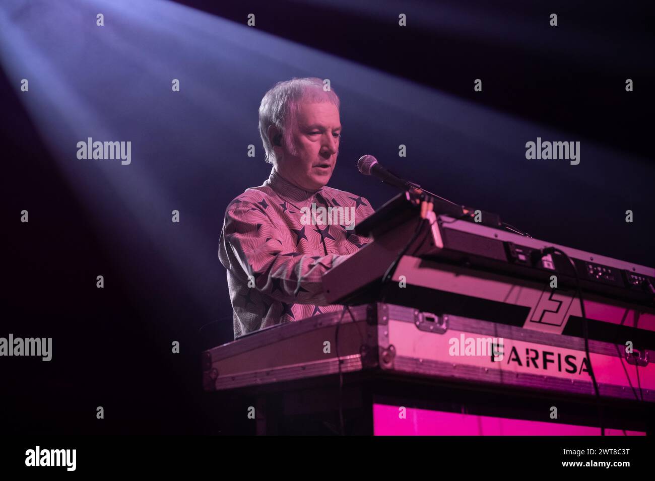 Glasgow, Regno Unito. 15 marzo 2024. Clint Boon dei tappeti Inspiral che si esibiscono al Barrowland Ballroom di Glasgow il 15 marzo 2024 crediti: Glasgow Green al Winter Time/Alamy Live News Foto Stock