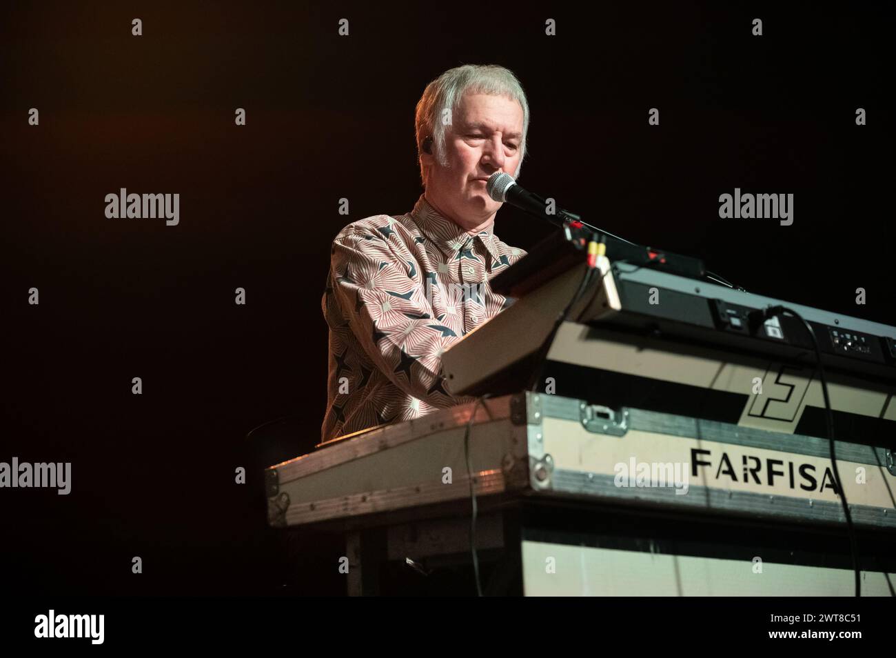 Glasgow, Regno Unito. 15 marzo 2024. Clint Boon dei tappeti Inspiral che si esibiscono al Barrowland Ballroom di Glasgow il 15 marzo 2024 crediti: Glasgow Green al Winter Time/Alamy Live News Foto Stock