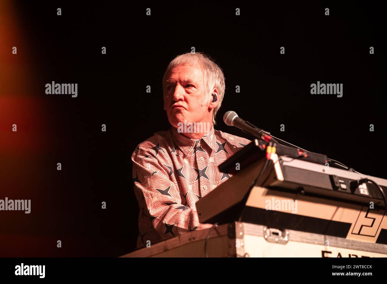 Glasgow, Regno Unito. 15 marzo 2024. Clint Boon dei tappeti Inspiral che si esibiscono al Barrowland Ballroom di Glasgow il 15 marzo 2024 crediti: Glasgow Green al Winter Time/Alamy Live News Foto Stock