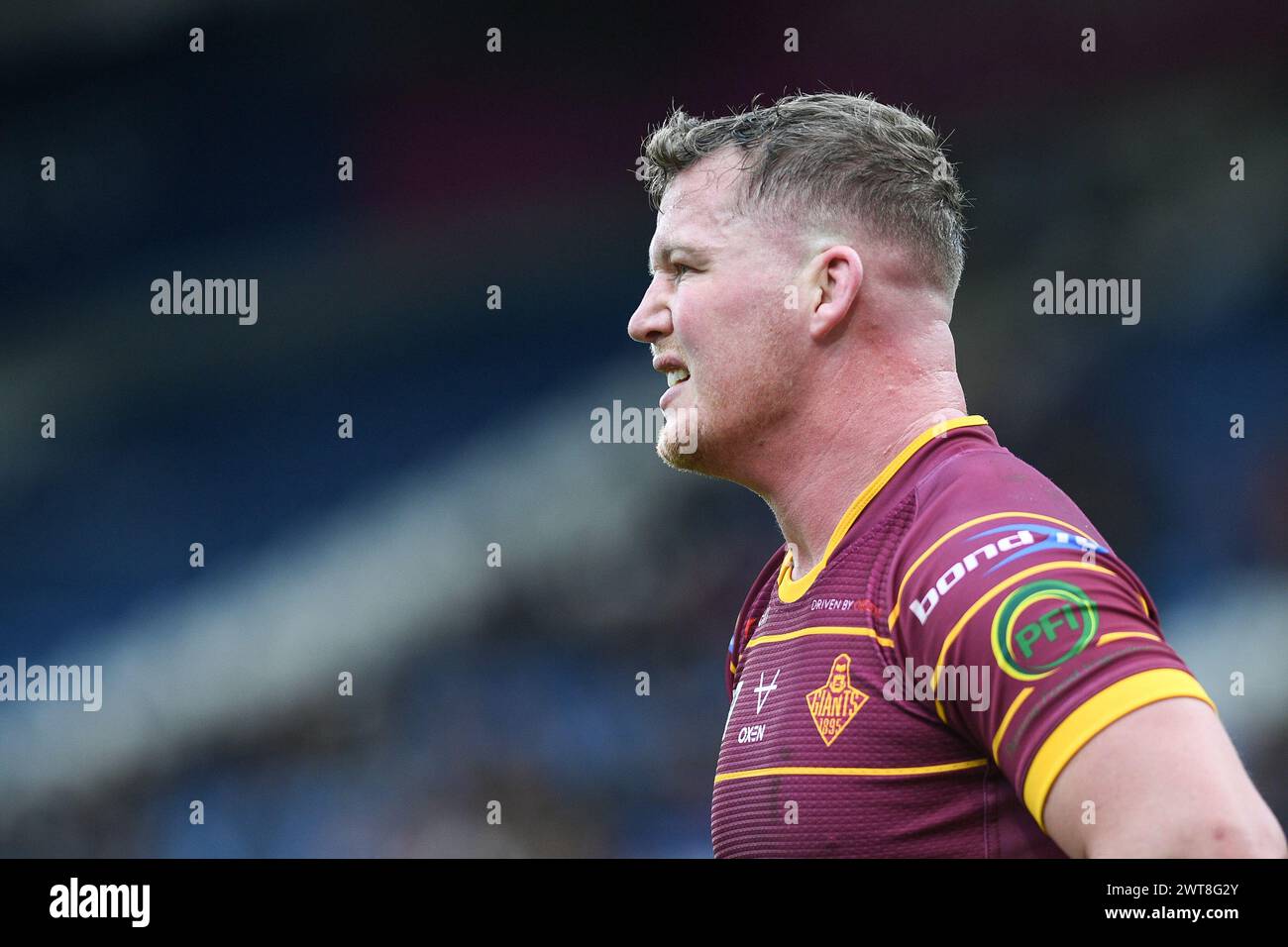 Huddersfield, Inghilterra - 16 marzo 2024 Adam Milner (9) di Huddersfield Giants. Rugby League Betfred Super League , Huddersfield Giants vs Hull Kingston Rovers allo stadio John Smith, Huddersfield, UK Dean Williams Foto Stock